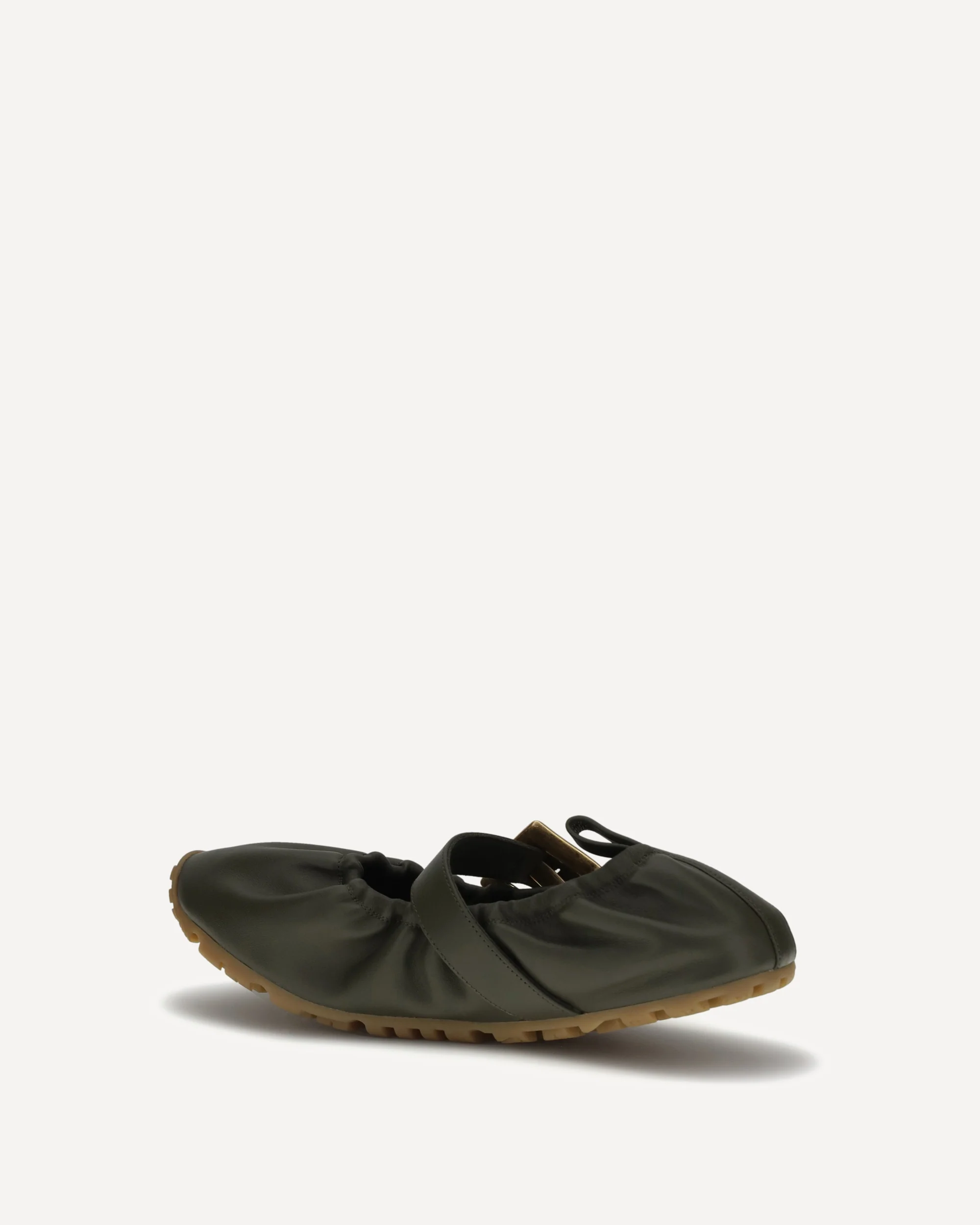 Buckle strap Ballerinas - GREEN | Cheap Luxury Handbags Store,