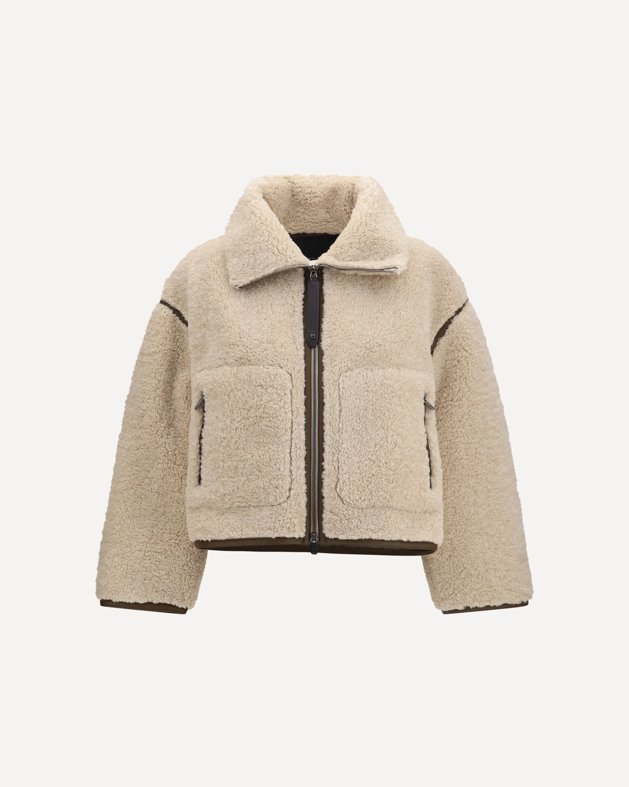 Eco shearling Jacket - CREAM | Cheap Luxury Handbags Store,