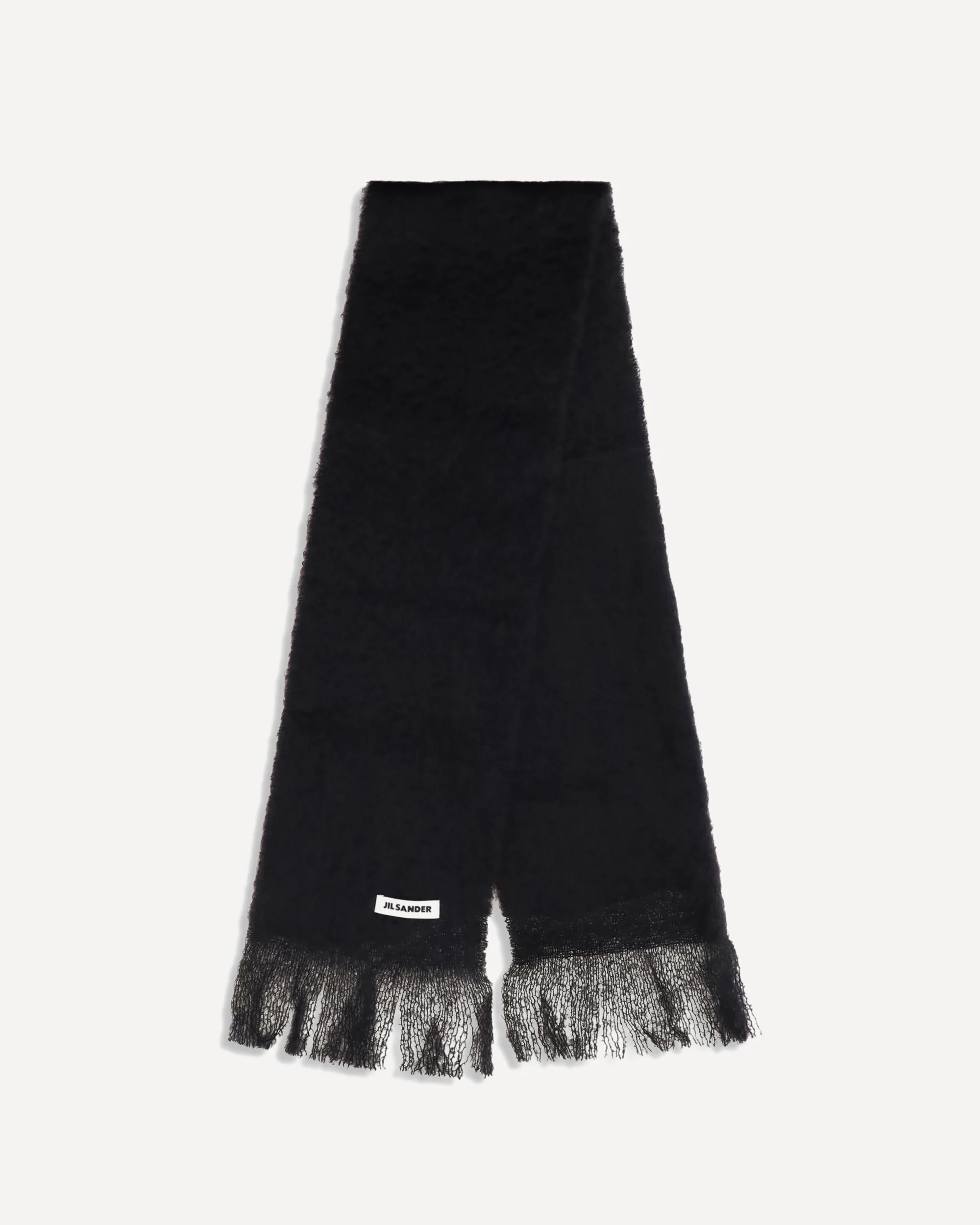 Wool Scarf with logo - BLACK | Cheap Luxury Handbags Store,