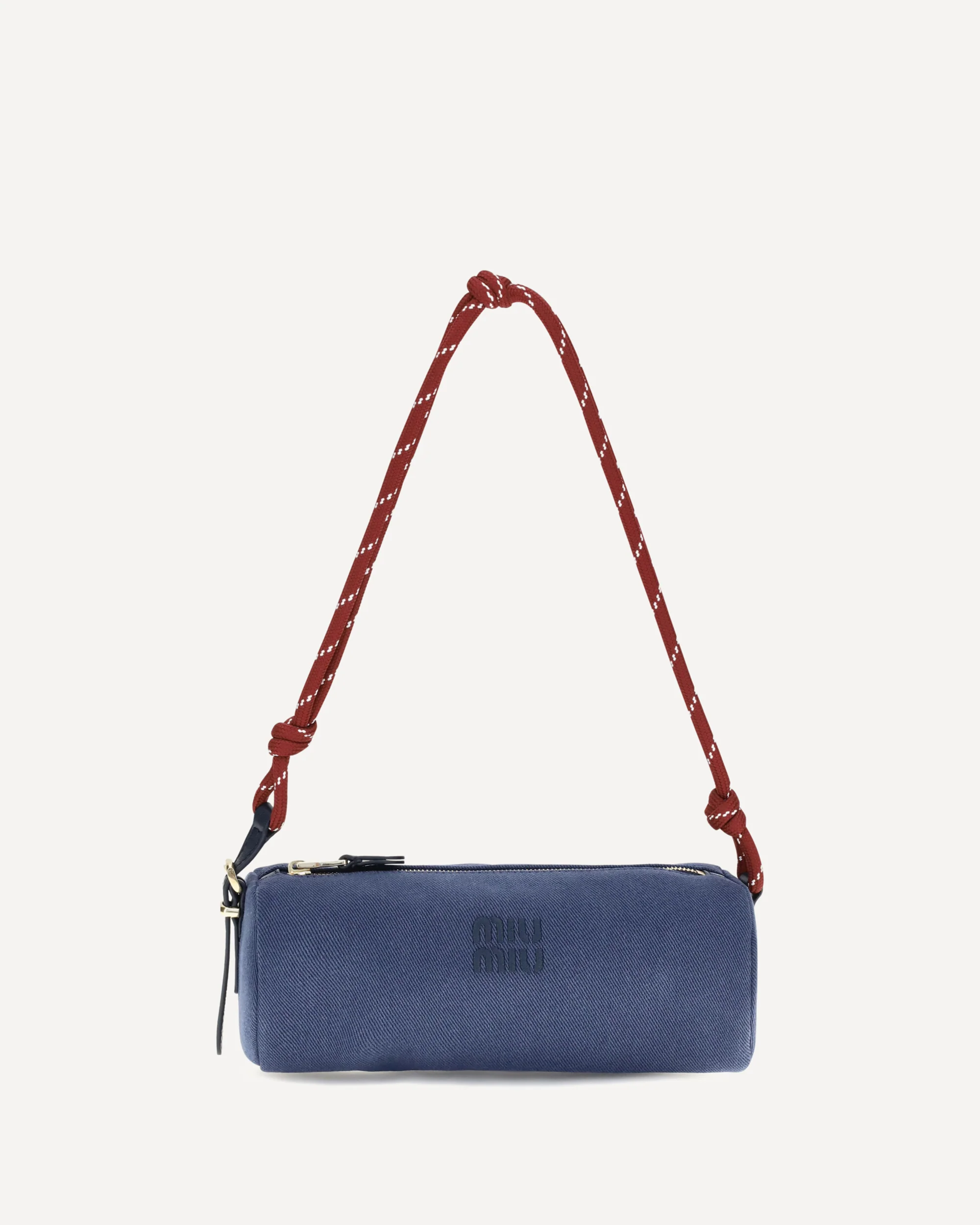 Embroidered logo Shoulder Bag - BLUE | Cheap Luxury Handbags Store,