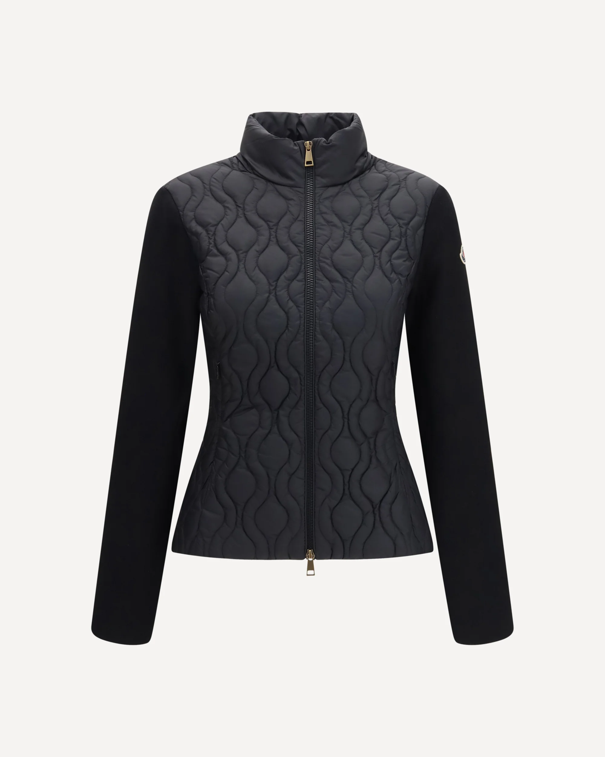 Cotton padded Cardigan - BLACK | Cheap Luxury Handbags Store,