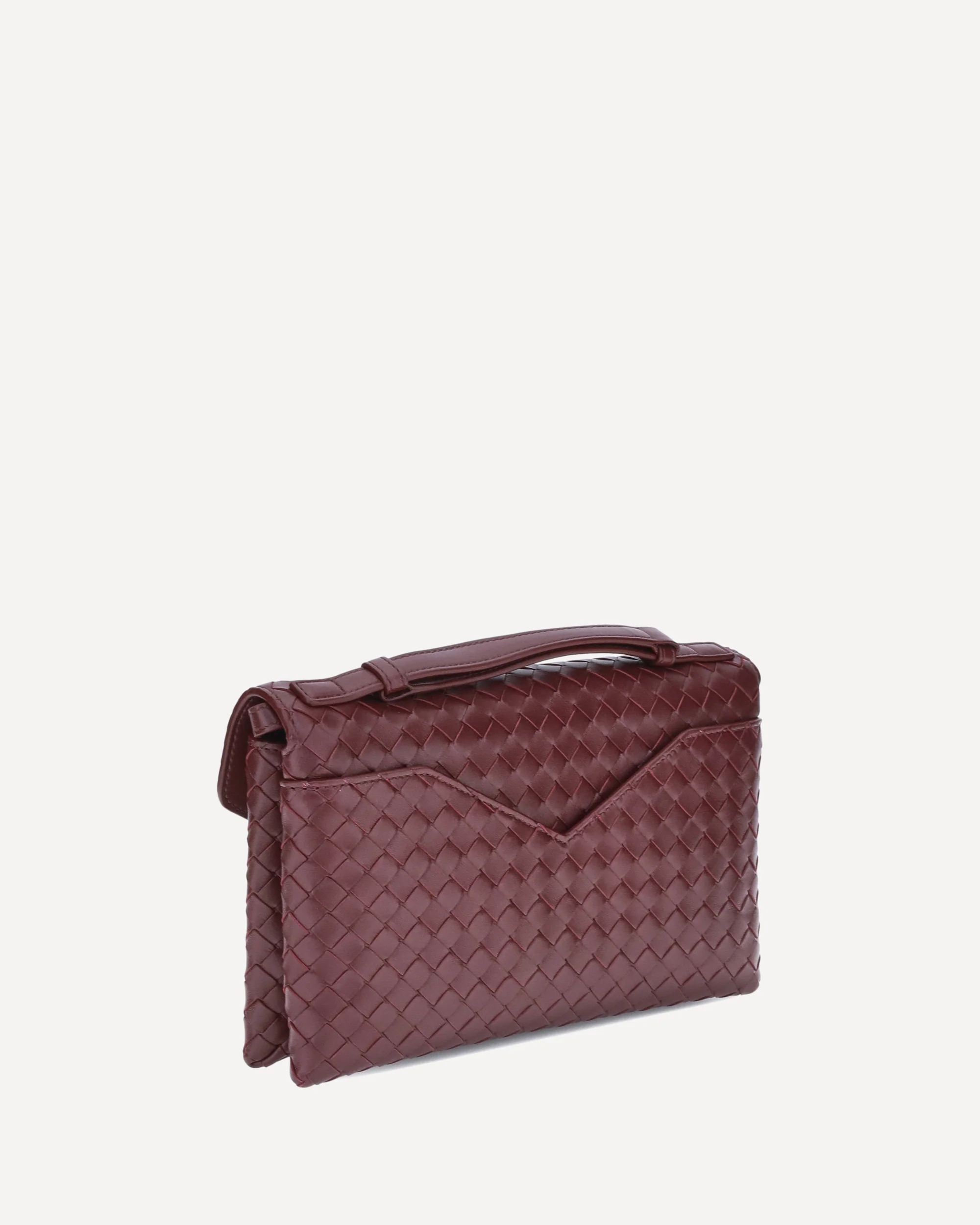 Knot Lock Shoulder Bag - BORDEAUX | Cheap Luxury Handbags Store,