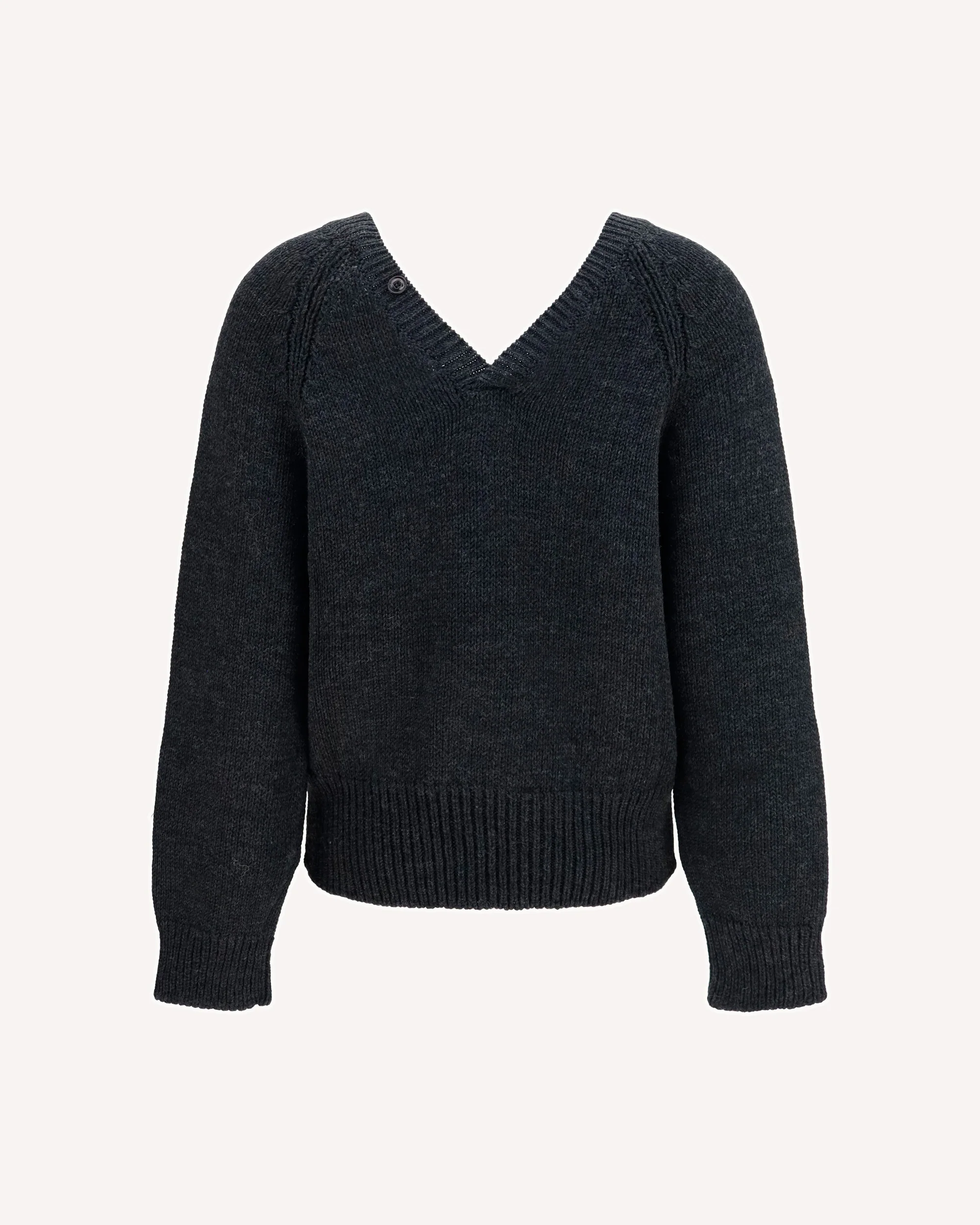 Country Henley merino Cardigan - GREY | Cheap Luxury Handbags Store,
