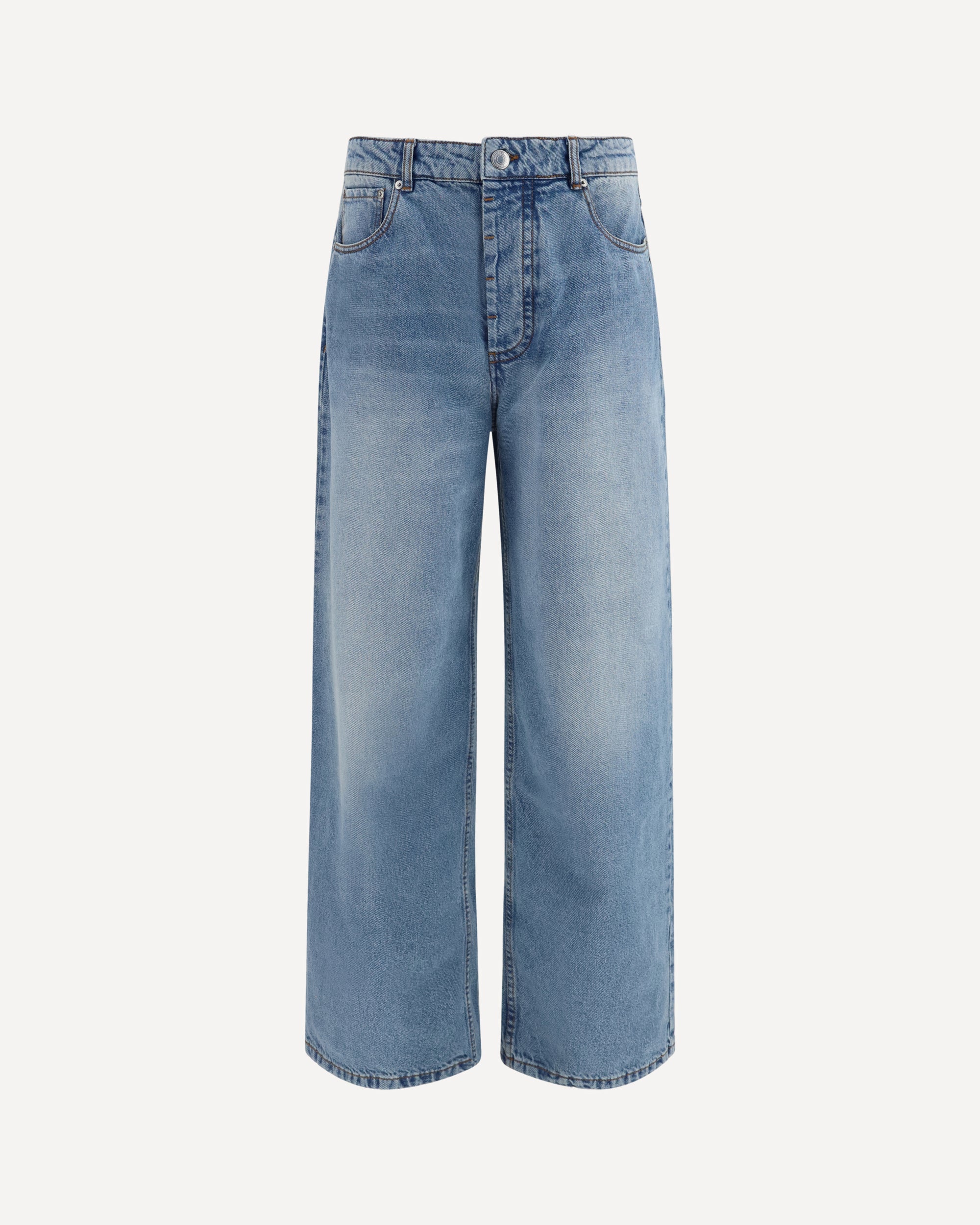 Cotton wide-leg Jeans - LIGHT BLUE | Cheap Luxury Handbags Store,