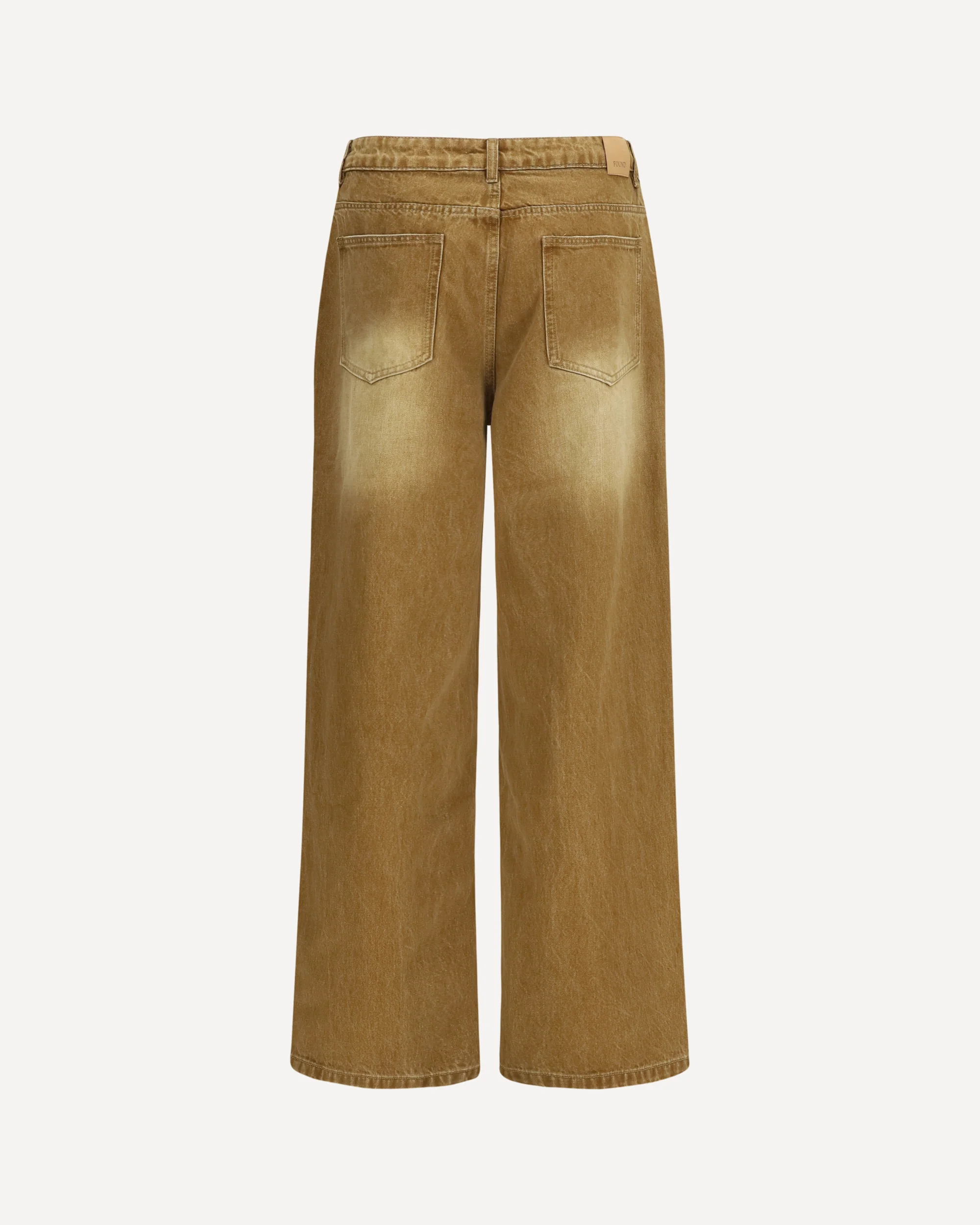 Wide-leg cotton Jeans - BEIGE | Cheap Luxury Handbags Store,