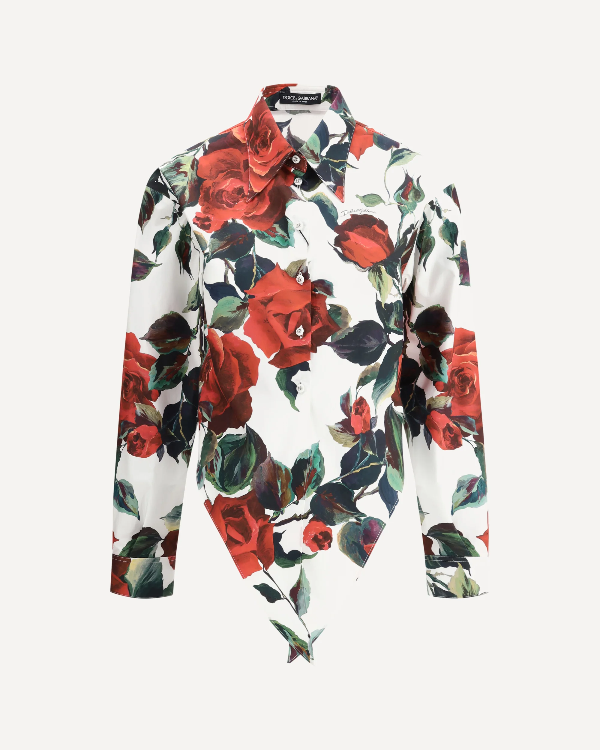 Asymmetrical rose print Shirt - MULTICOLOUR | Cheap Luxury Handbags Store,
