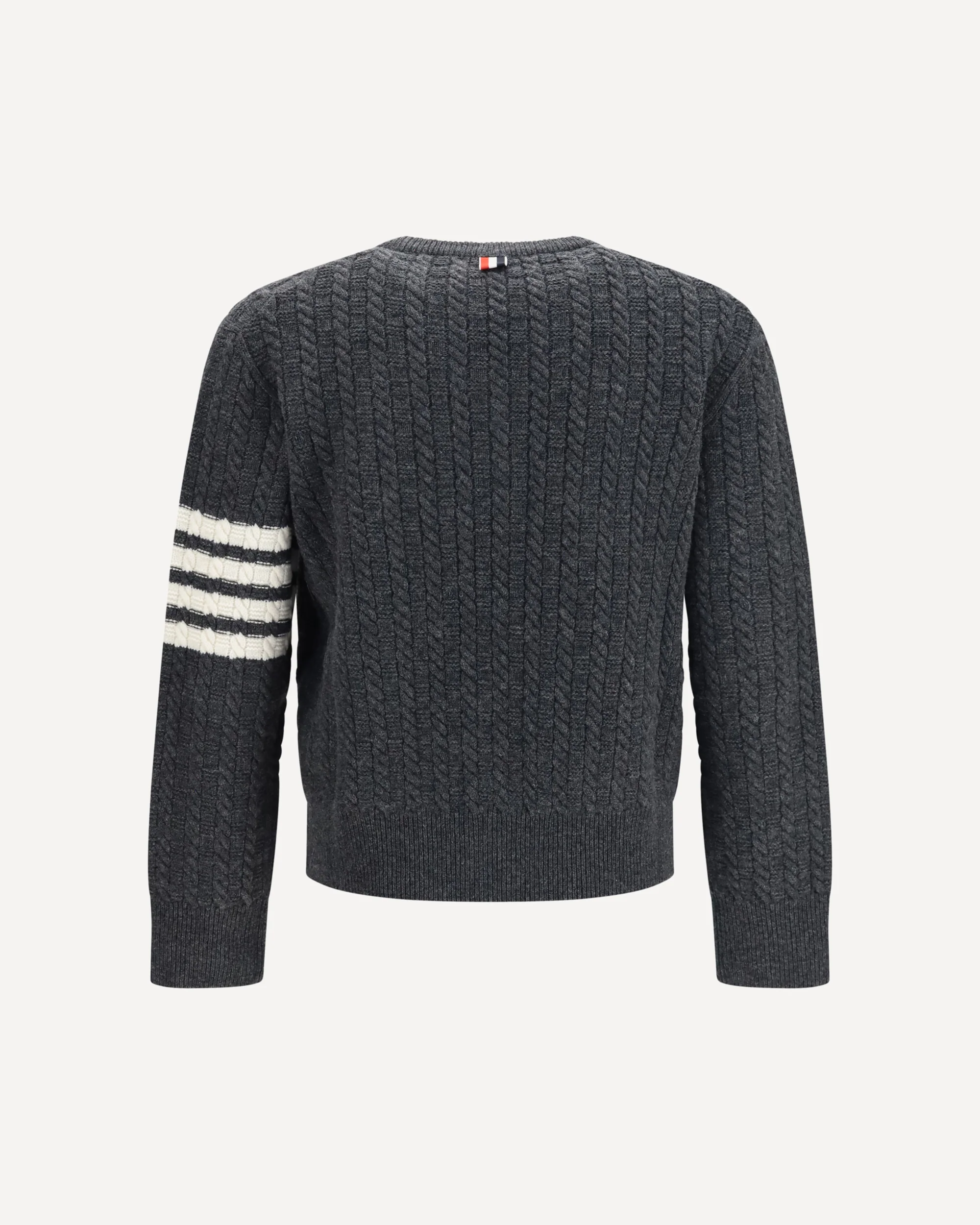 4-Bar merino wool Sweater with Anchor motif - GREY | Cheap Luxury Handbags Store,