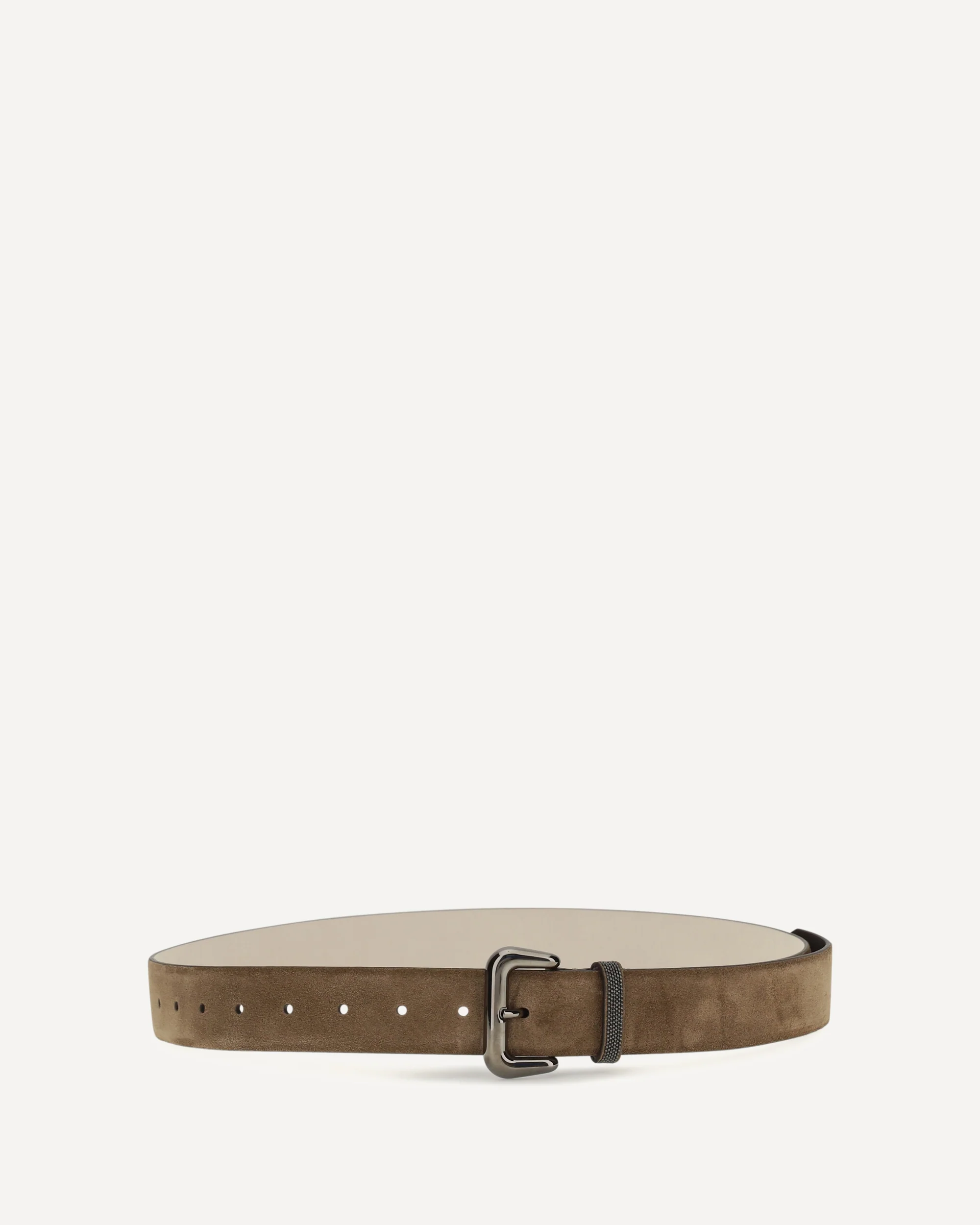 Suede Belt with jewelry detail - BROWN | Cheap Luxury Handbags Store,