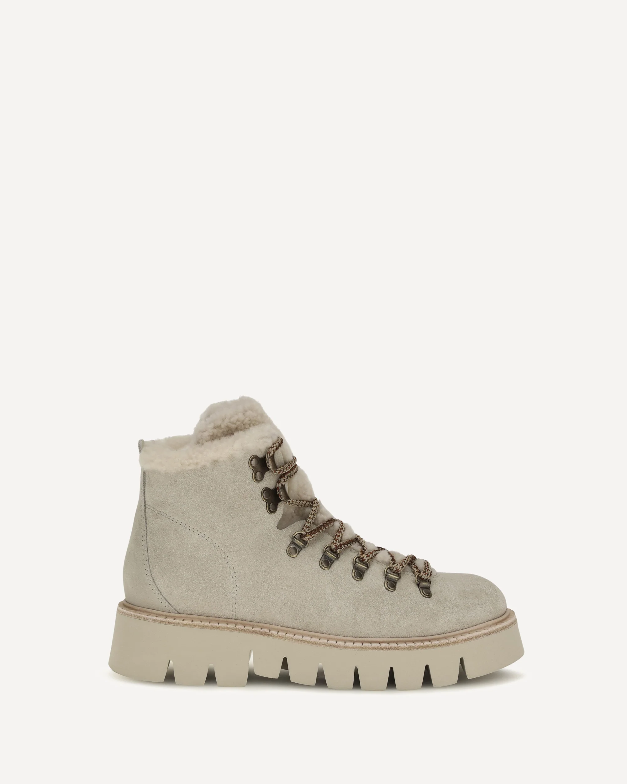 Salama lace-up Ankle Boots - BEIGE | Cheap Luxury Handbags Store,