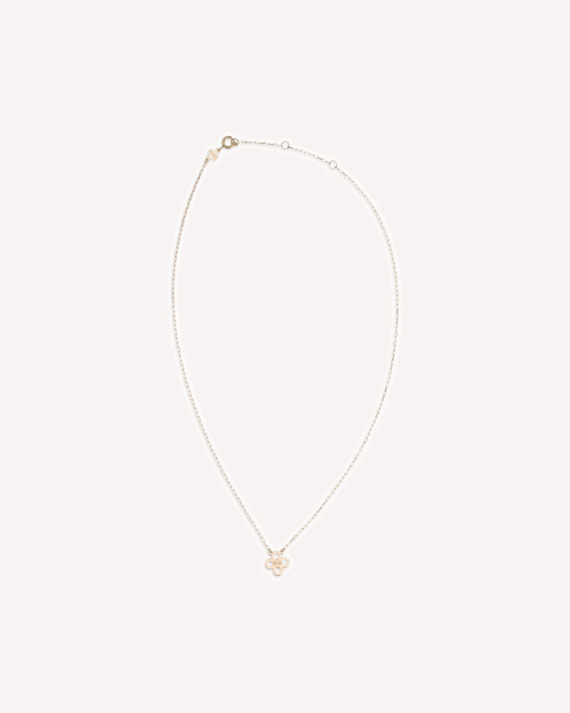 Forget Me Not Clover Pendant Necklace - GOLD | Cheap Luxury Handbags Store,