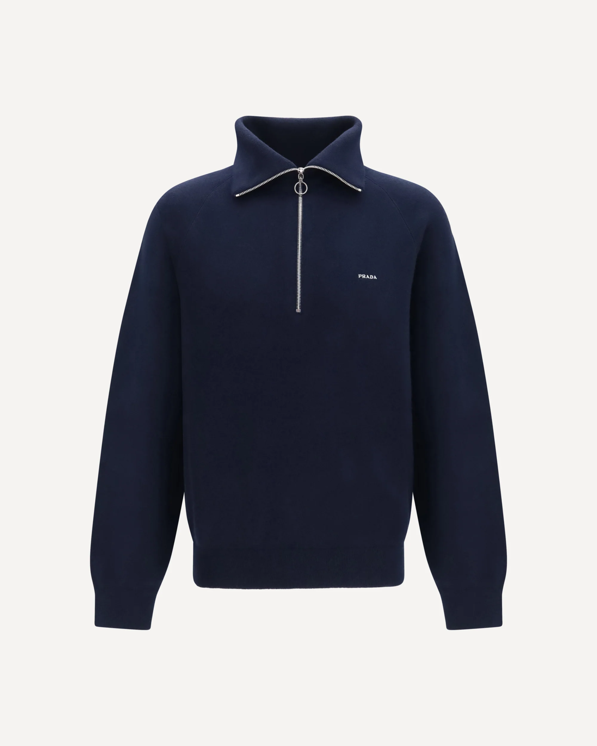 Half-zip wool and cashmere Sweater - BLUE | Cheap Luxury Handbags Store,