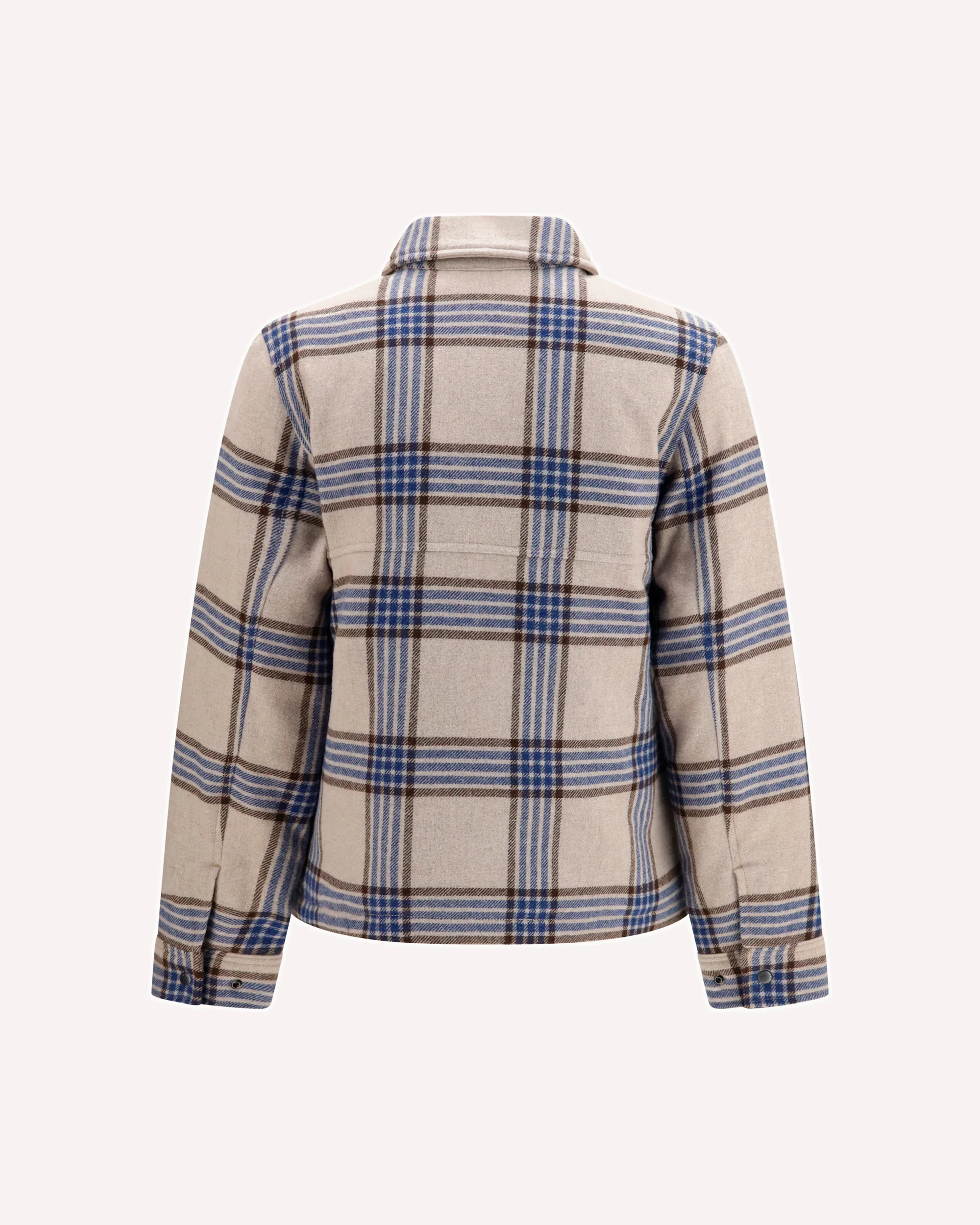 Alaskan checked wool blend Overshirt - BEIGE | Cheap Luxury Handbags Store,