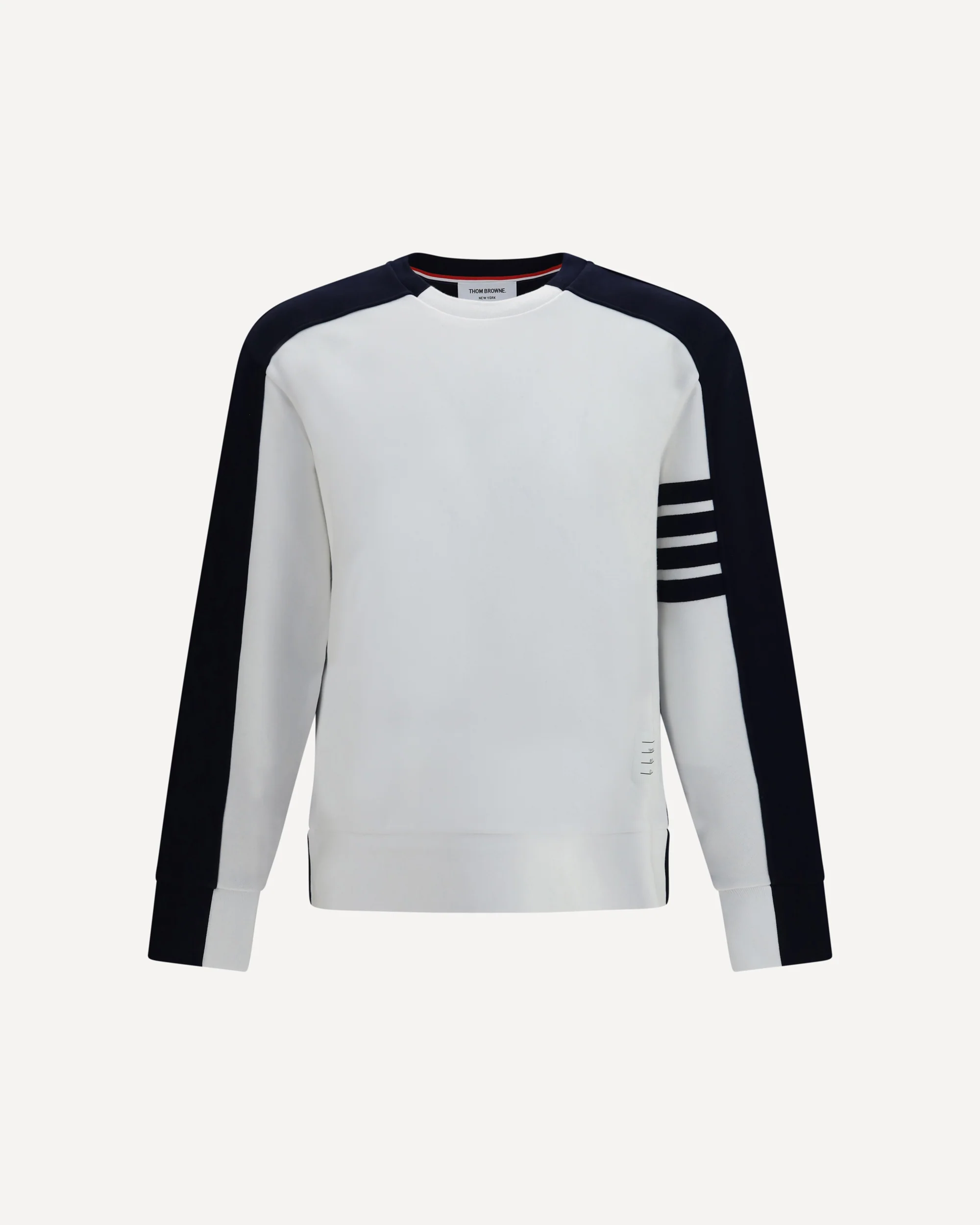 Colorblock Crewneck Sweatshirt with 4-bar detail - MULTICOLOUR | Cheap Luxury Handbags Store,