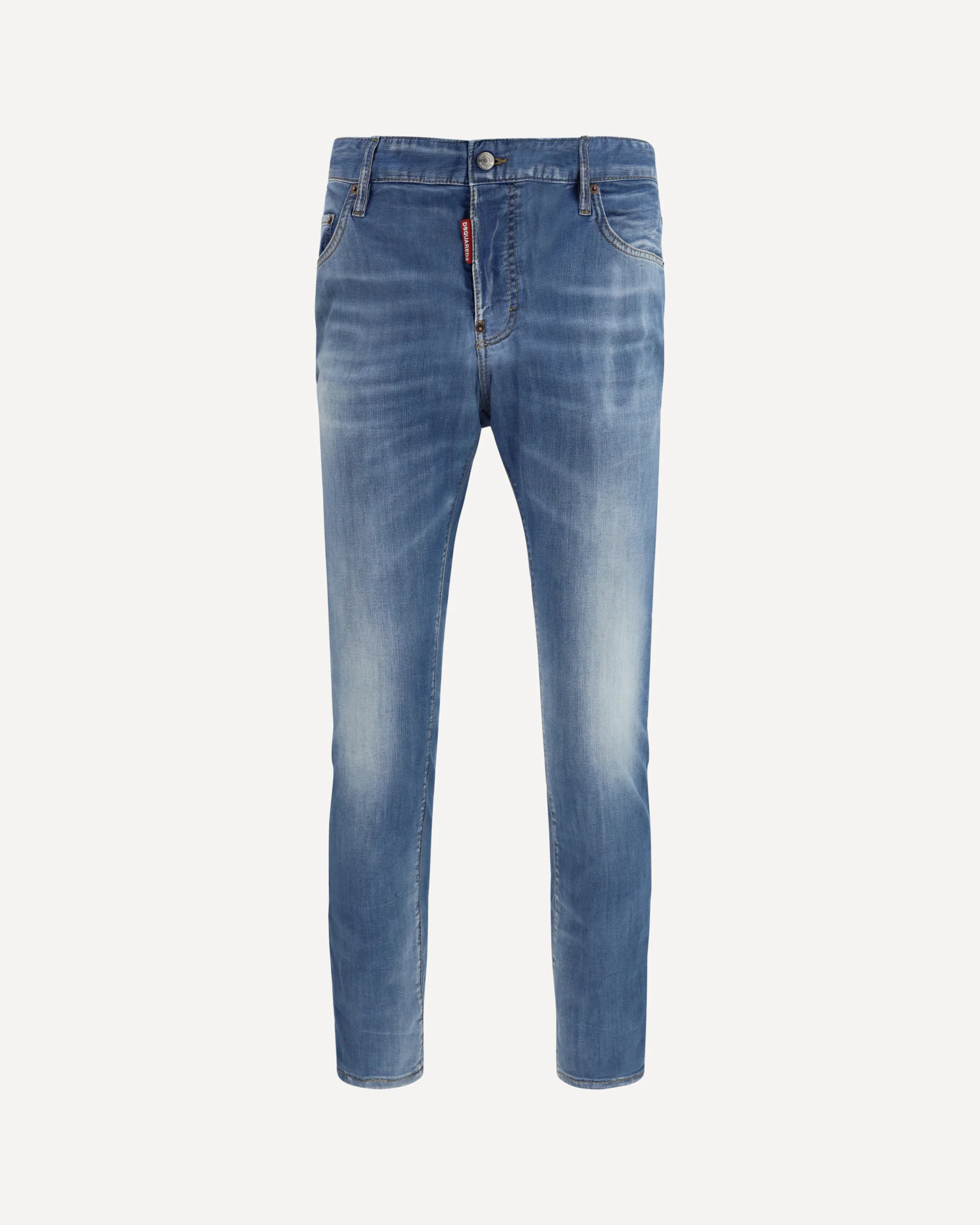Cotton Jeans with logo application - BLUE | Cheap Luxury Handbags Store,