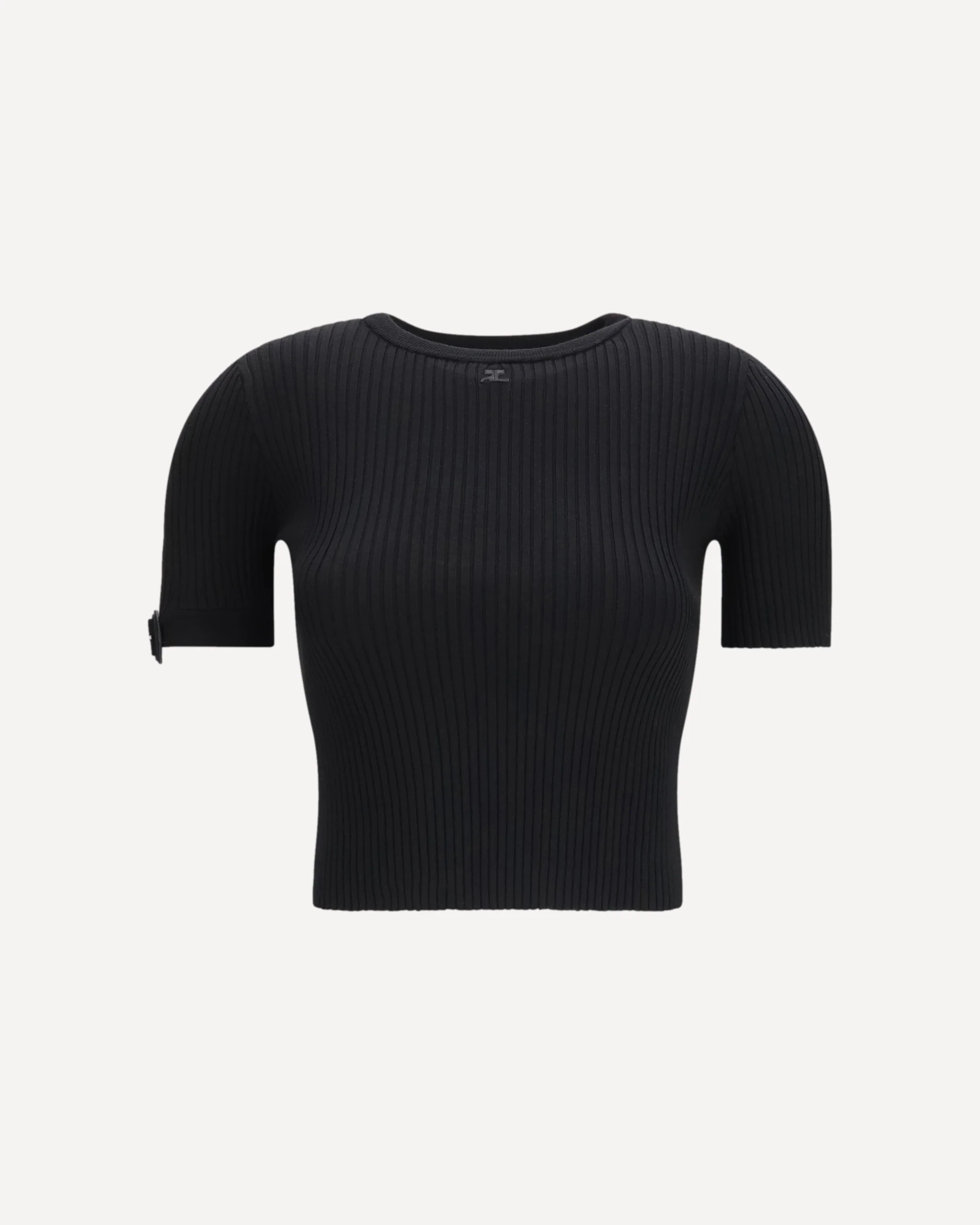 Ribbed crop Top - BLACK | Cheap Luxury Handbags Store,