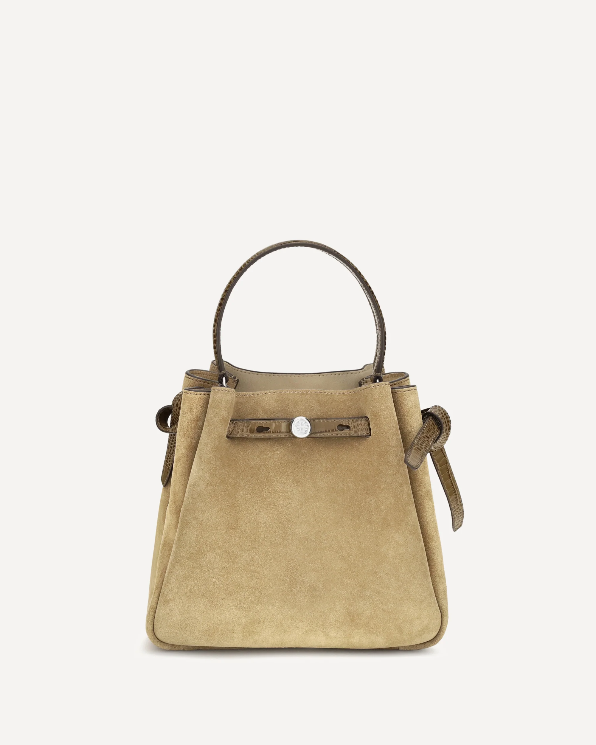 Romy suede Bucket Bag - BEIGE | Cheap Luxury Handbags Store,