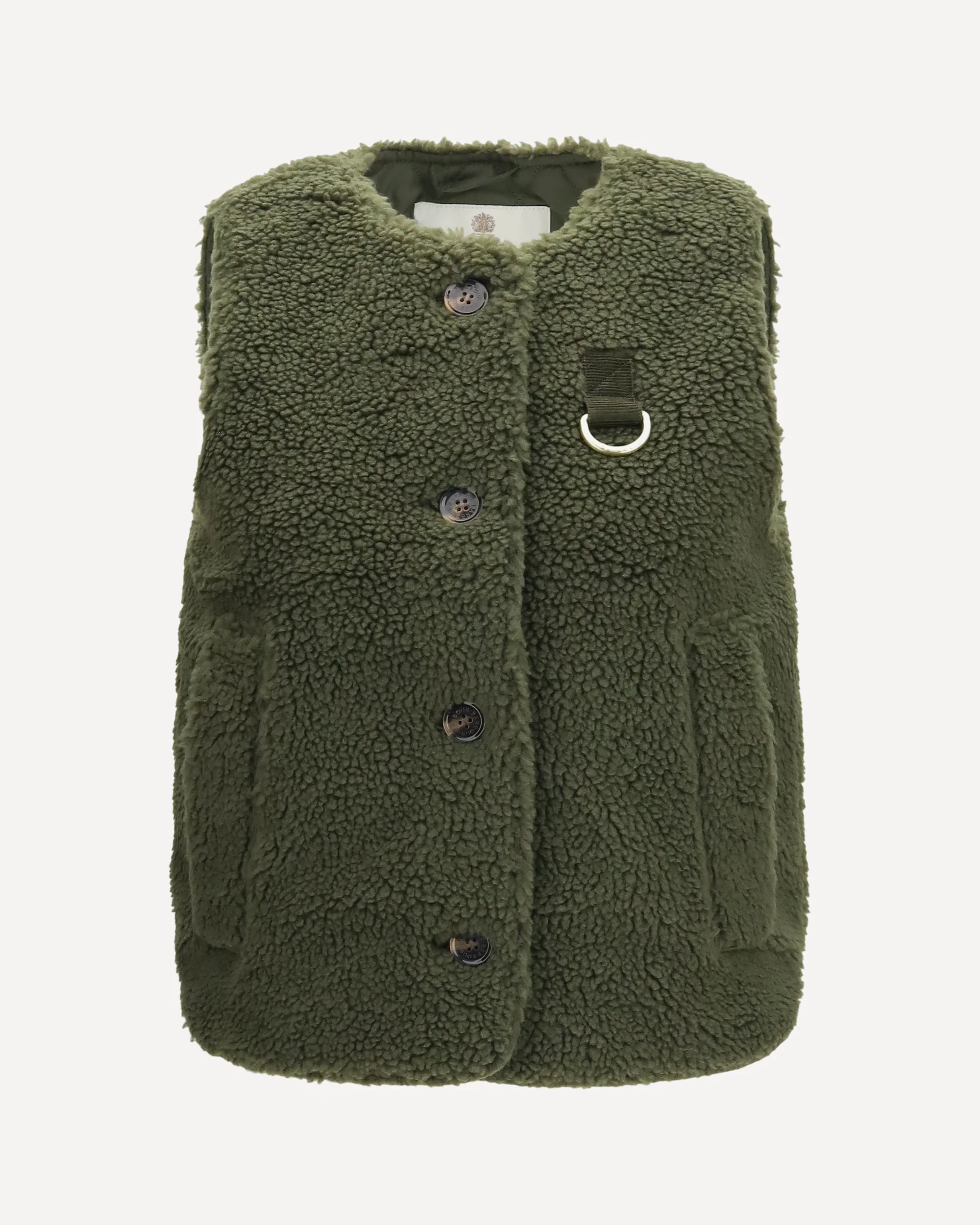 Bowes teddy fleece Gilet - GREEN | Cheap Luxury Handbags Store,