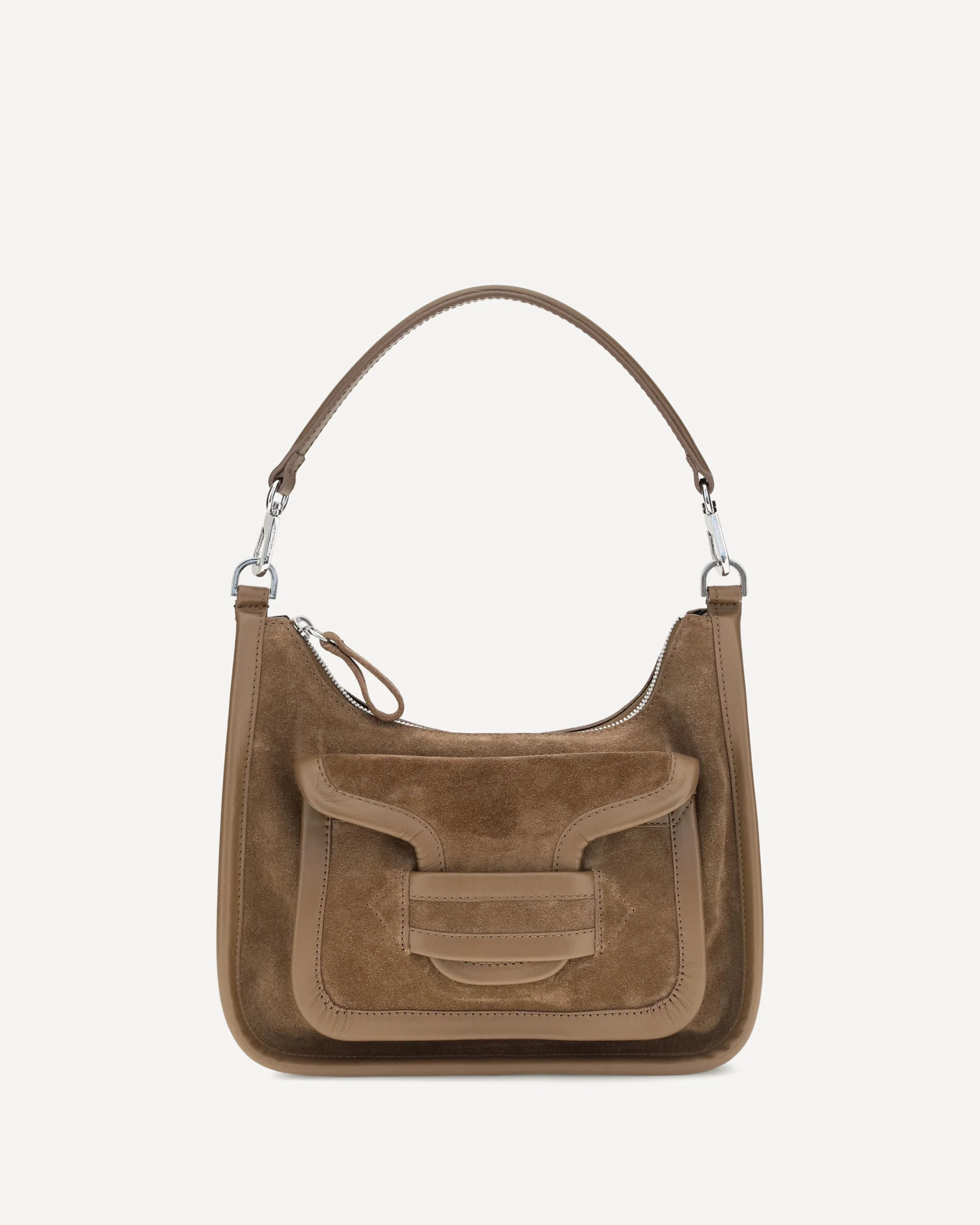 Alpha Day Miss leather Shoulder Bag - BEIGE | Cheap Luxury Handbags Store,