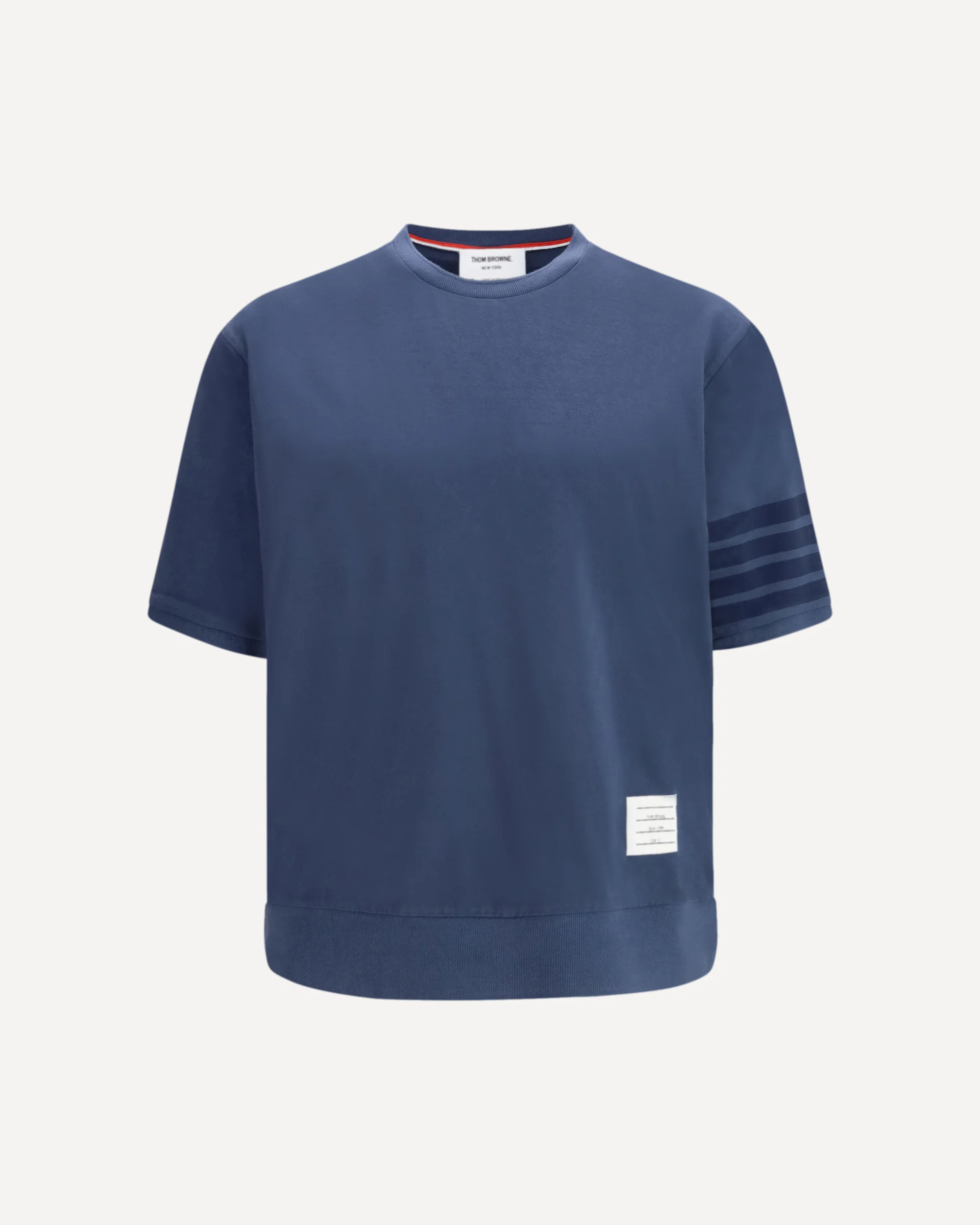 4-Bar cotton jersey T-shirt - BLUE | Cheap Luxury Handbags Store,