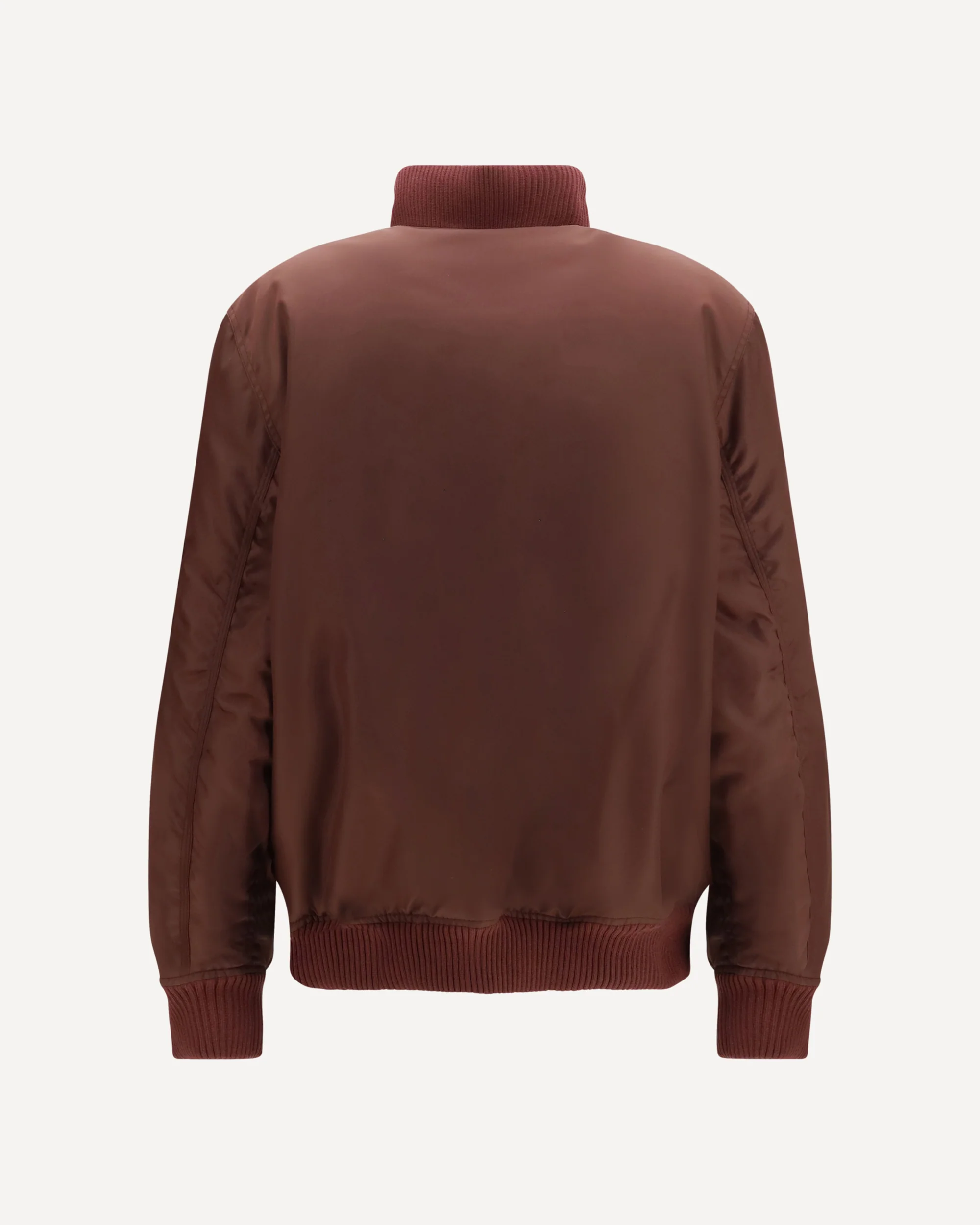 Embroidered logo nylon Bomber Jacket - BORDEAUX | Cheap Luxury Handbags Store,