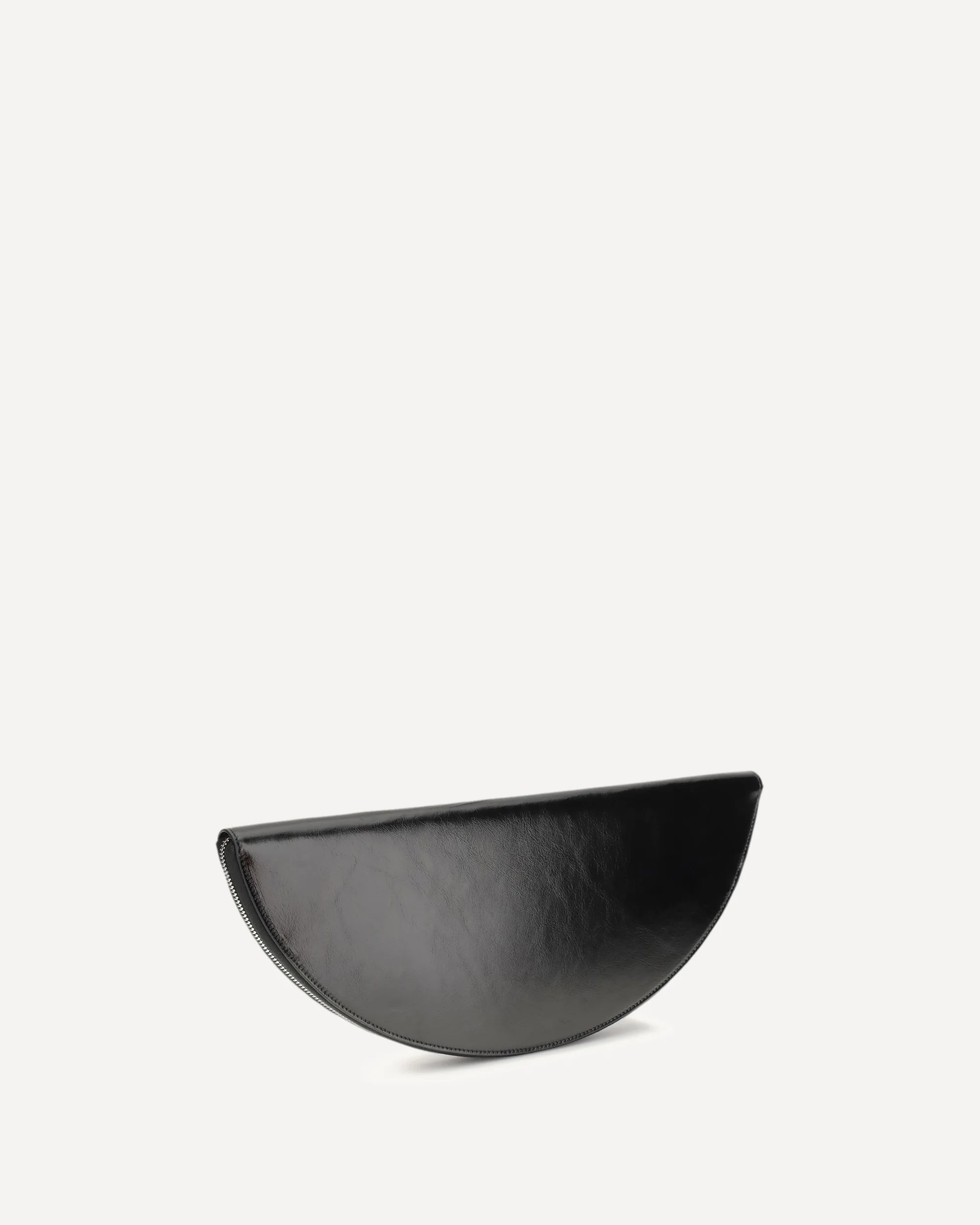 Halfmoon leather Clutch Bag - BLACK | Cheap Luxury Handbags Store,