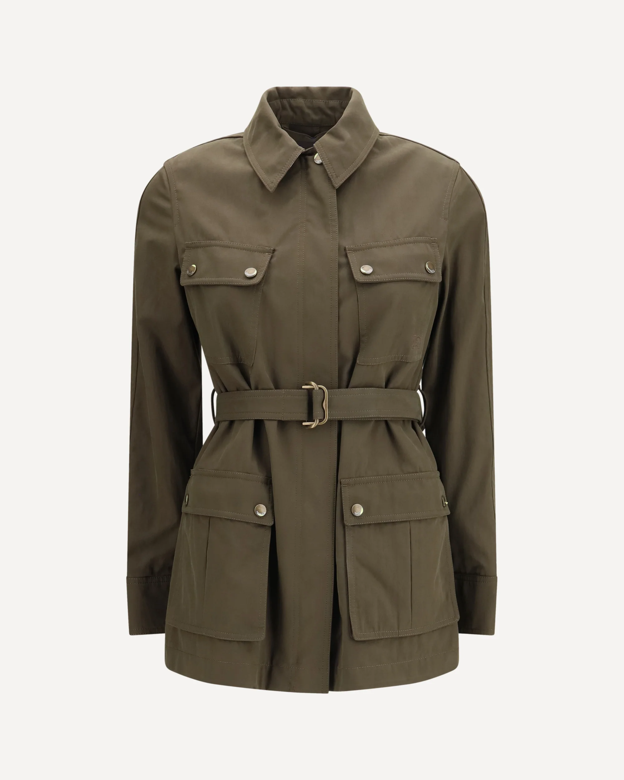 Gabardine Safari Jacket - GREEN | Cheap Luxury Handbags Store,