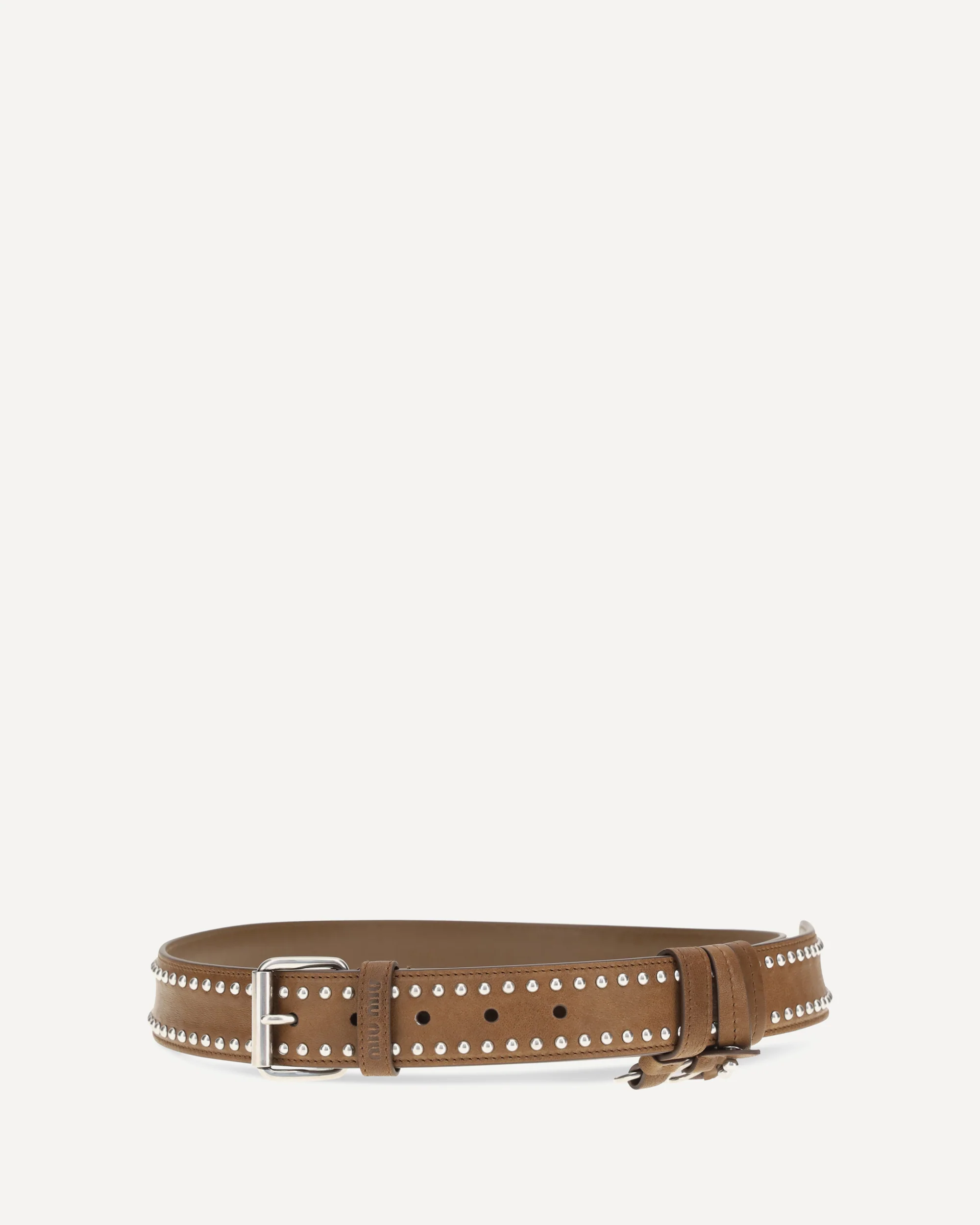 Studded suede Belt - BROWN | Cheap Luxury Handbags Store,