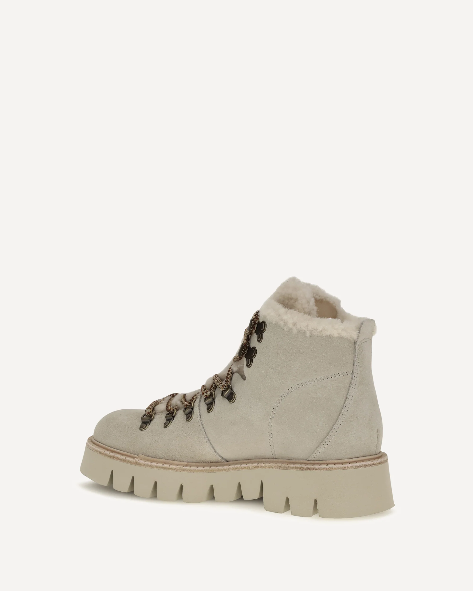 Salama lace-up Ankle Boots - BEIGE | Cheap Luxury Handbags Store,