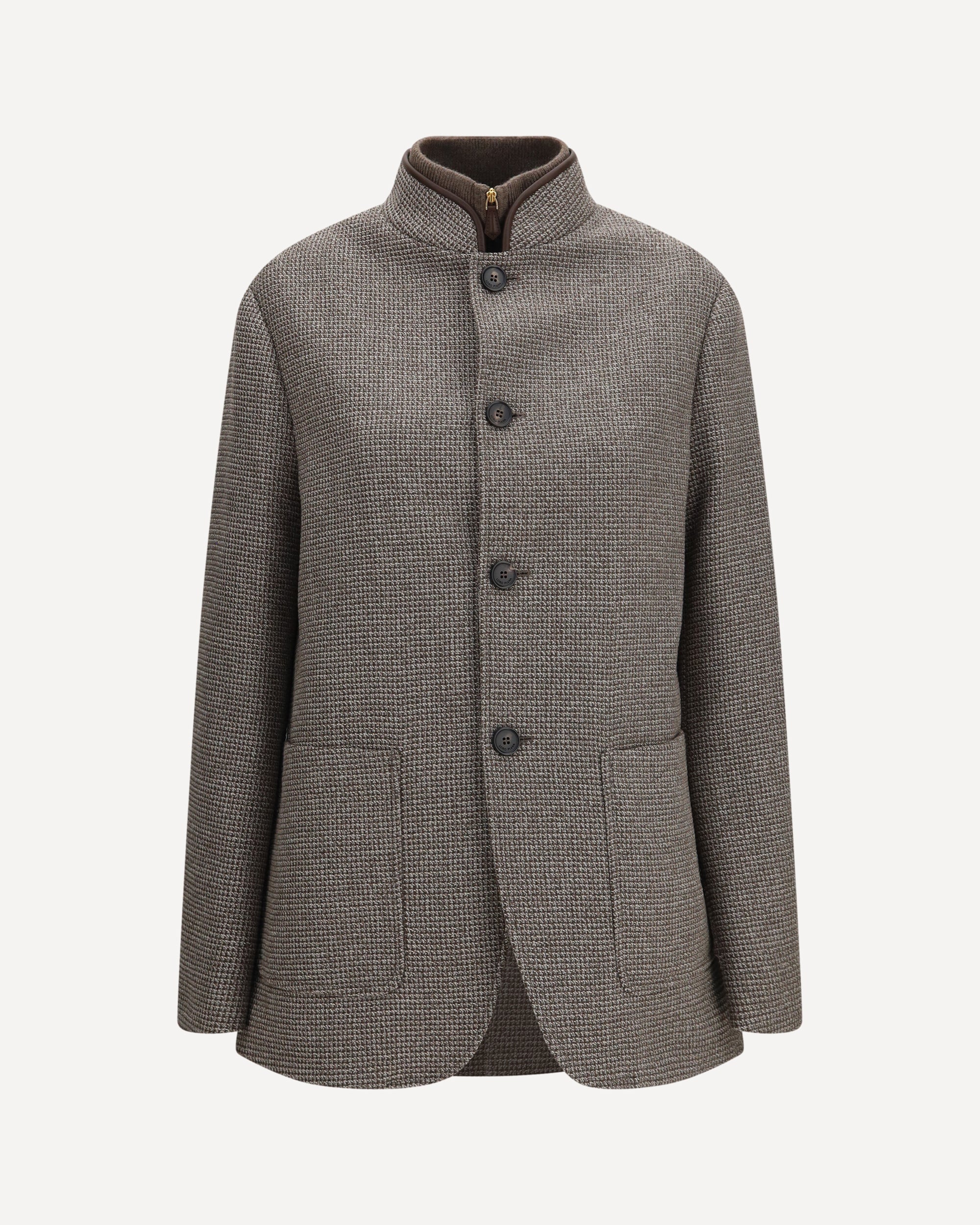Spagna wool Jacket - BROWN | Cheap Luxury Handbags Store,