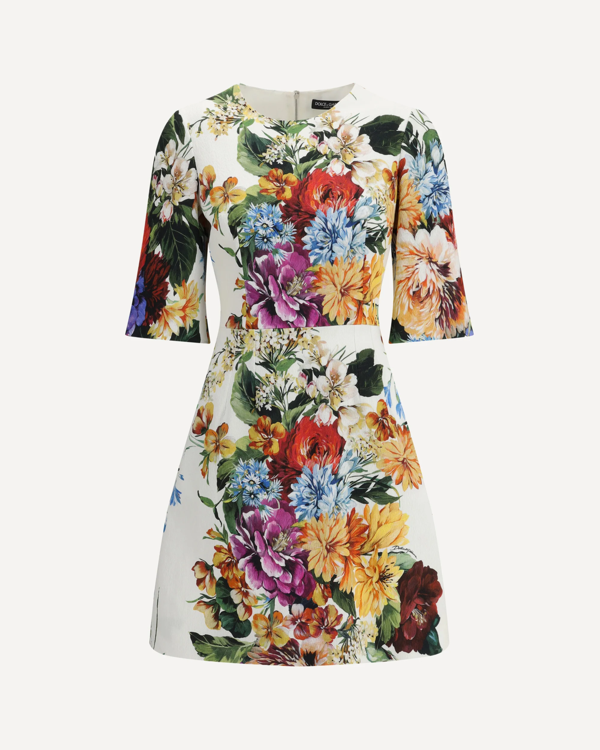 Bouquet-print midi Dress - MULTICOLOUR | Cheap Luxury Handbags Store,