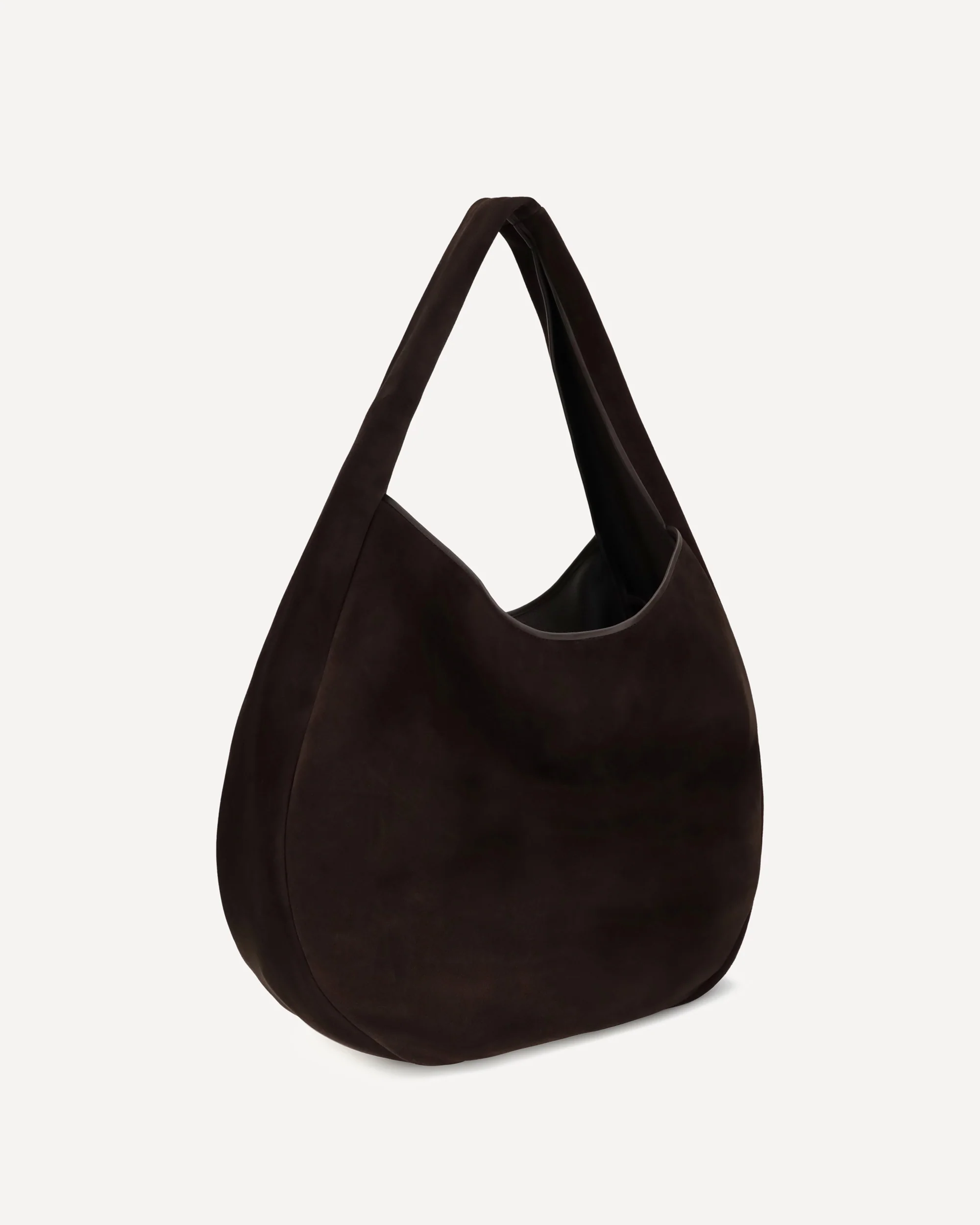 Roomy suede calfskin Hobo Shoulder Bag - BROWN | Cheap Luxury Handbags Store,