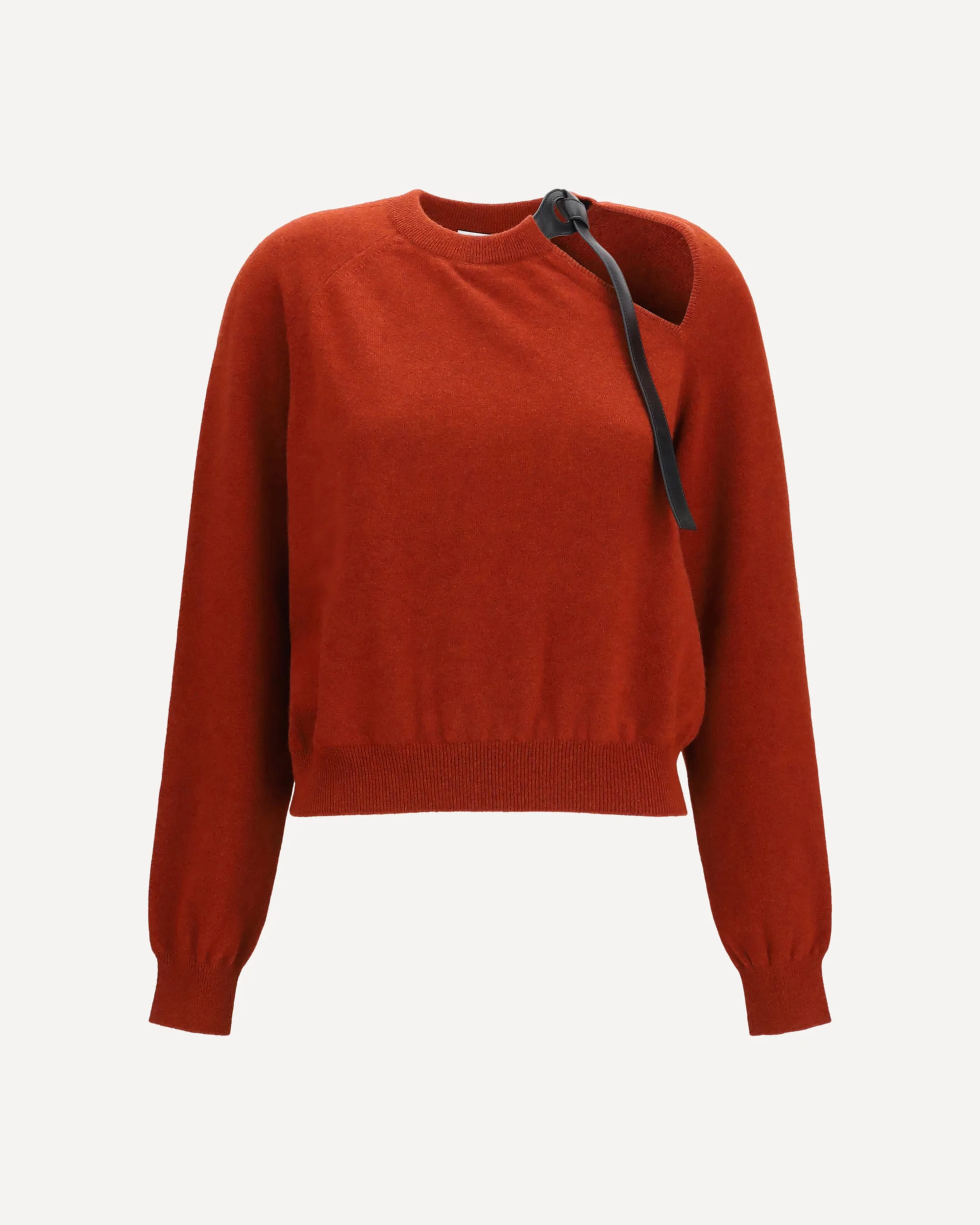 Crewneck Sweater with cut-out detail - RED | Cheap Luxury Handbags Store,