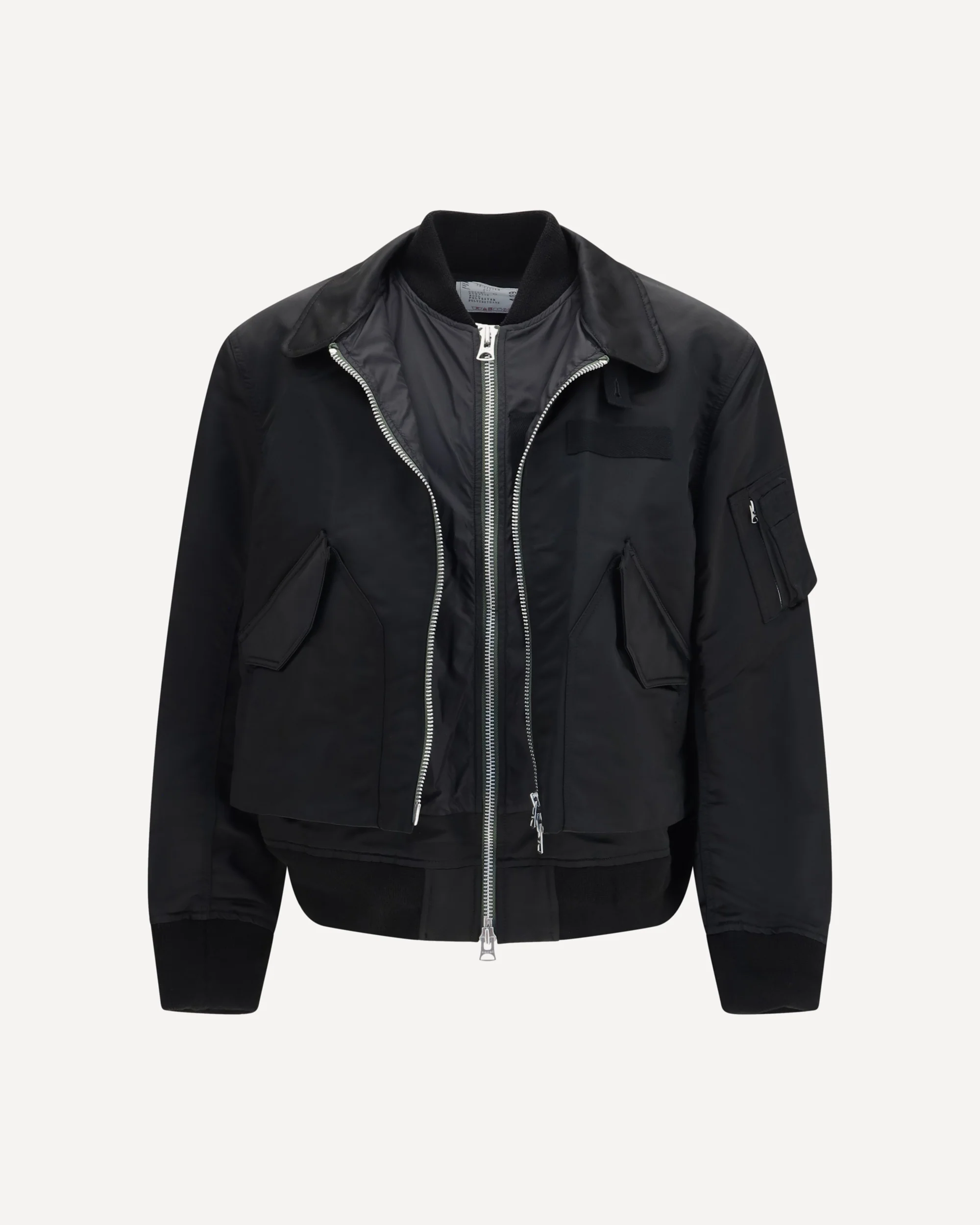 Cotton chino and nylon twill double Jacket - BLACK | Cheap Luxury Handbags Store,