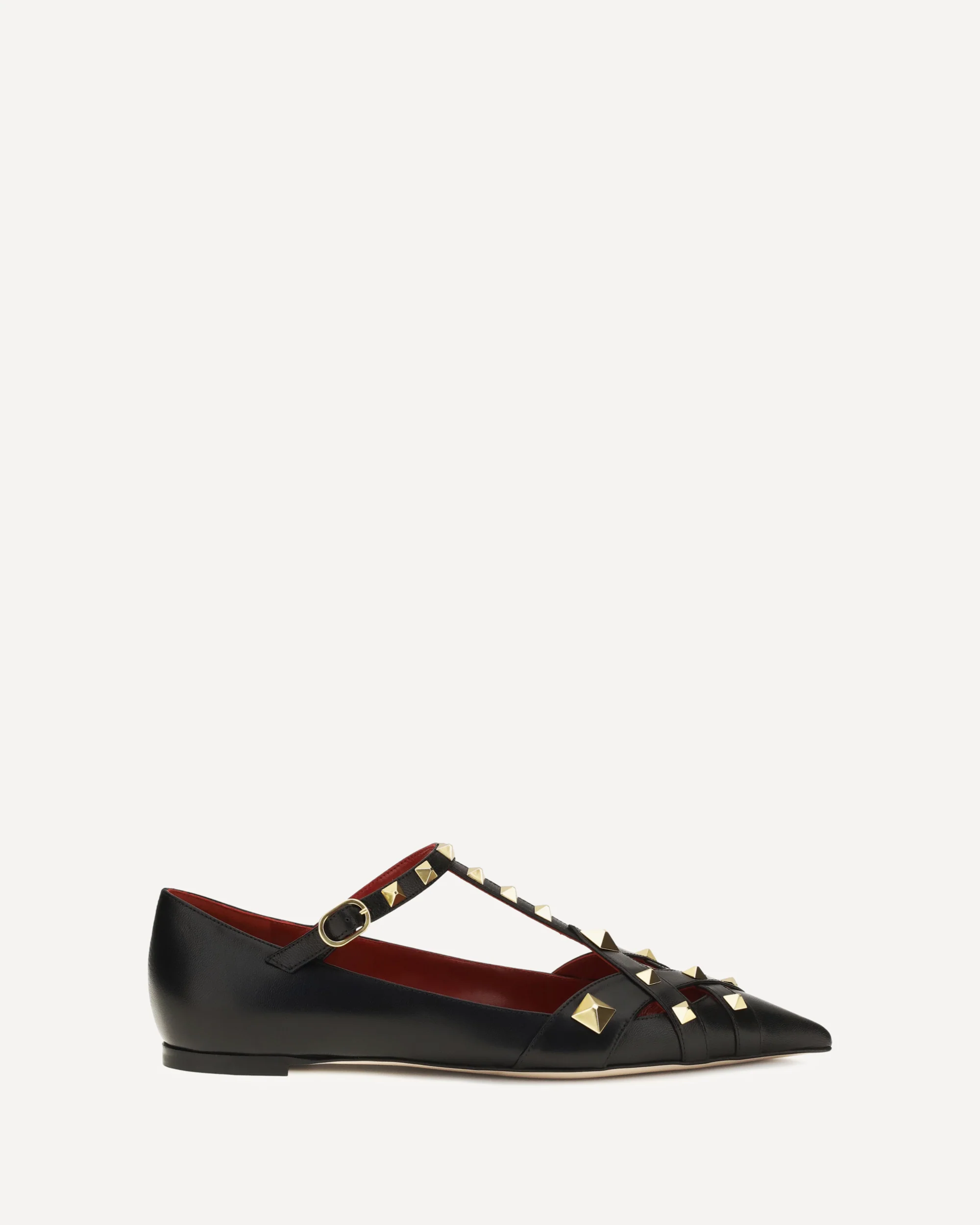 Studdy Ballerinas in kidskin - BLACK | Cheap Luxury Handbags Store,