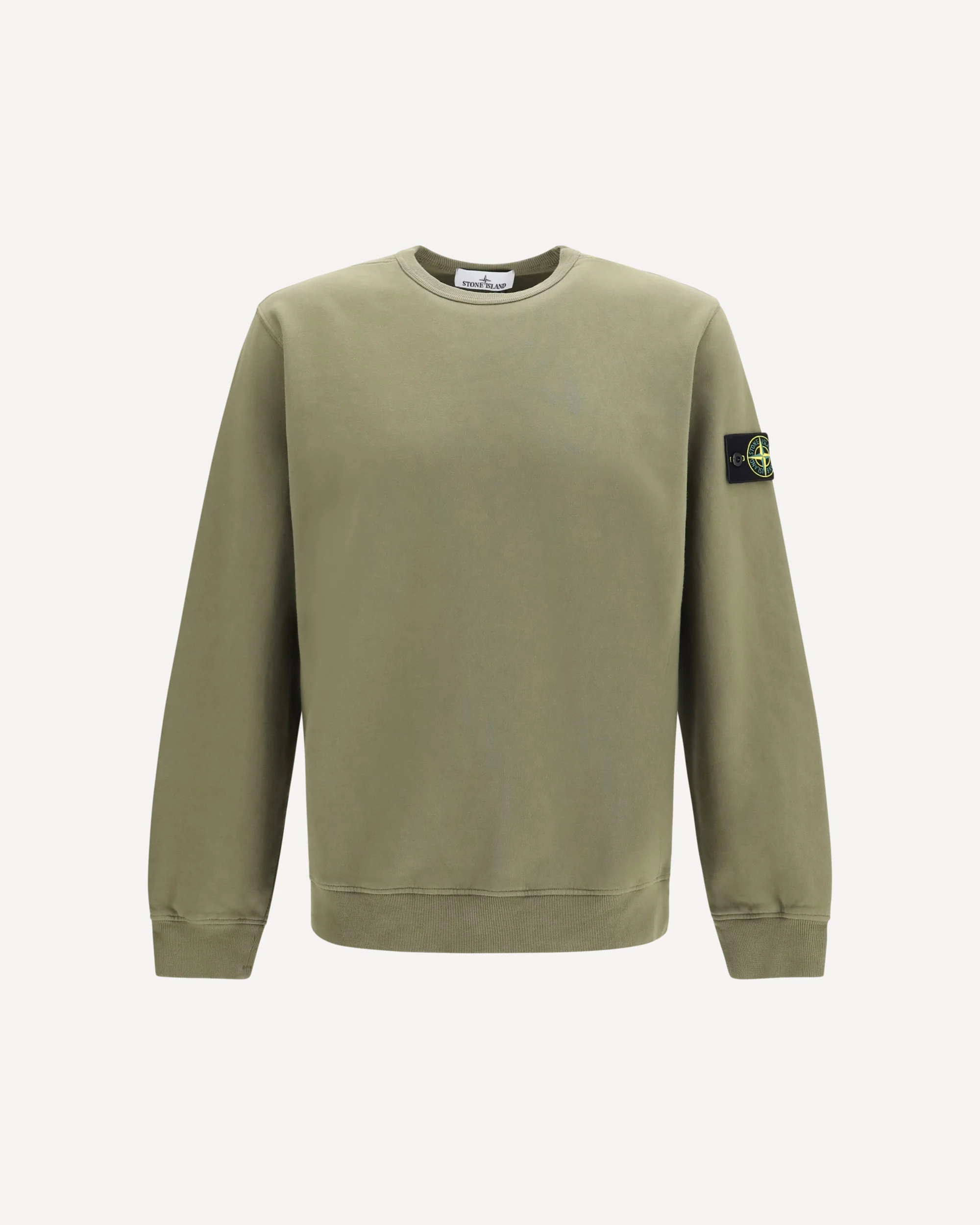 Crewneck cotton Sweatshirt - KHAKI  | Cheap Luxury Handbags Store,