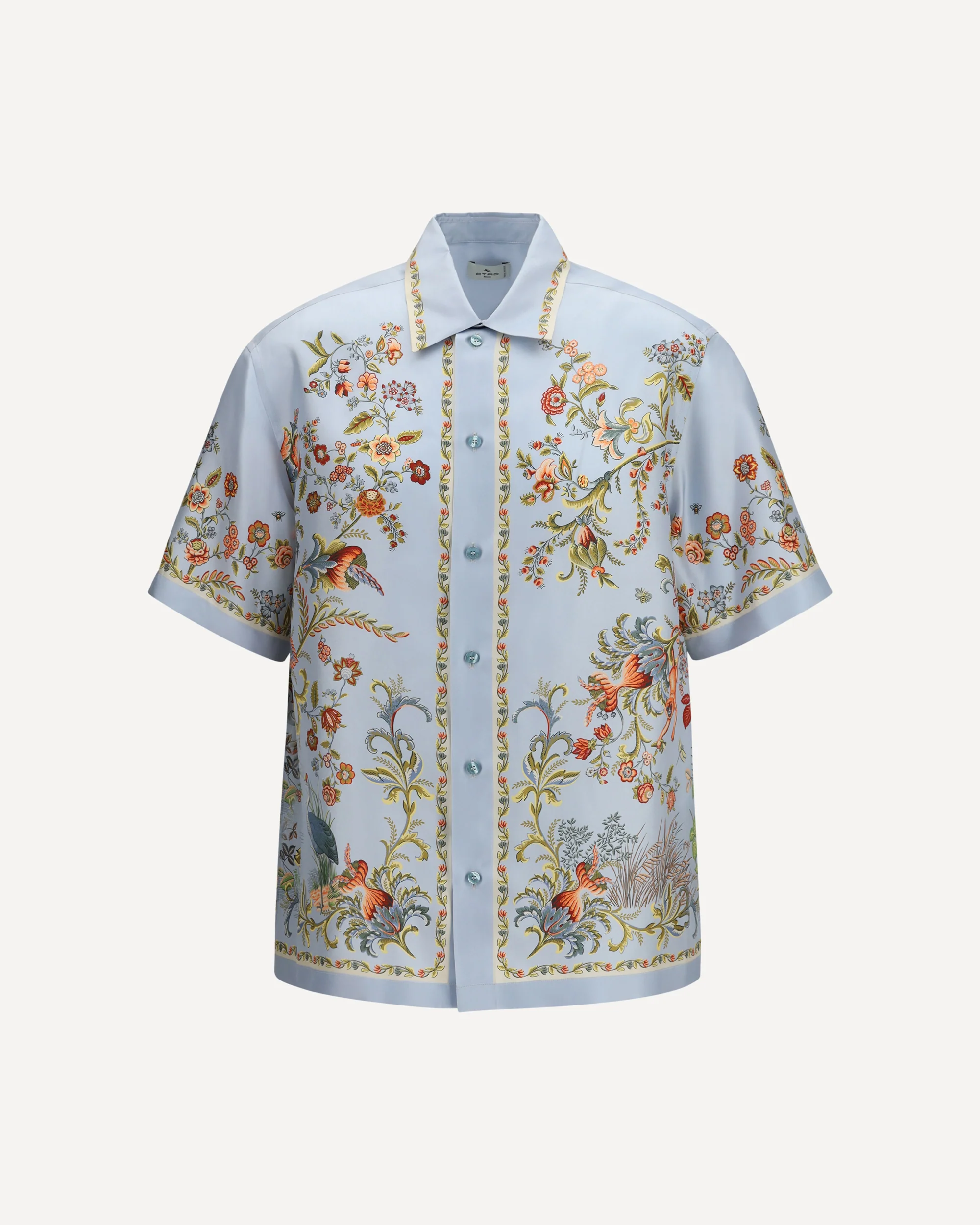 Oversized silk Shirt with Flora and Fauna print - MULTICOLOUR | Cheap Luxury Handbags Store,
