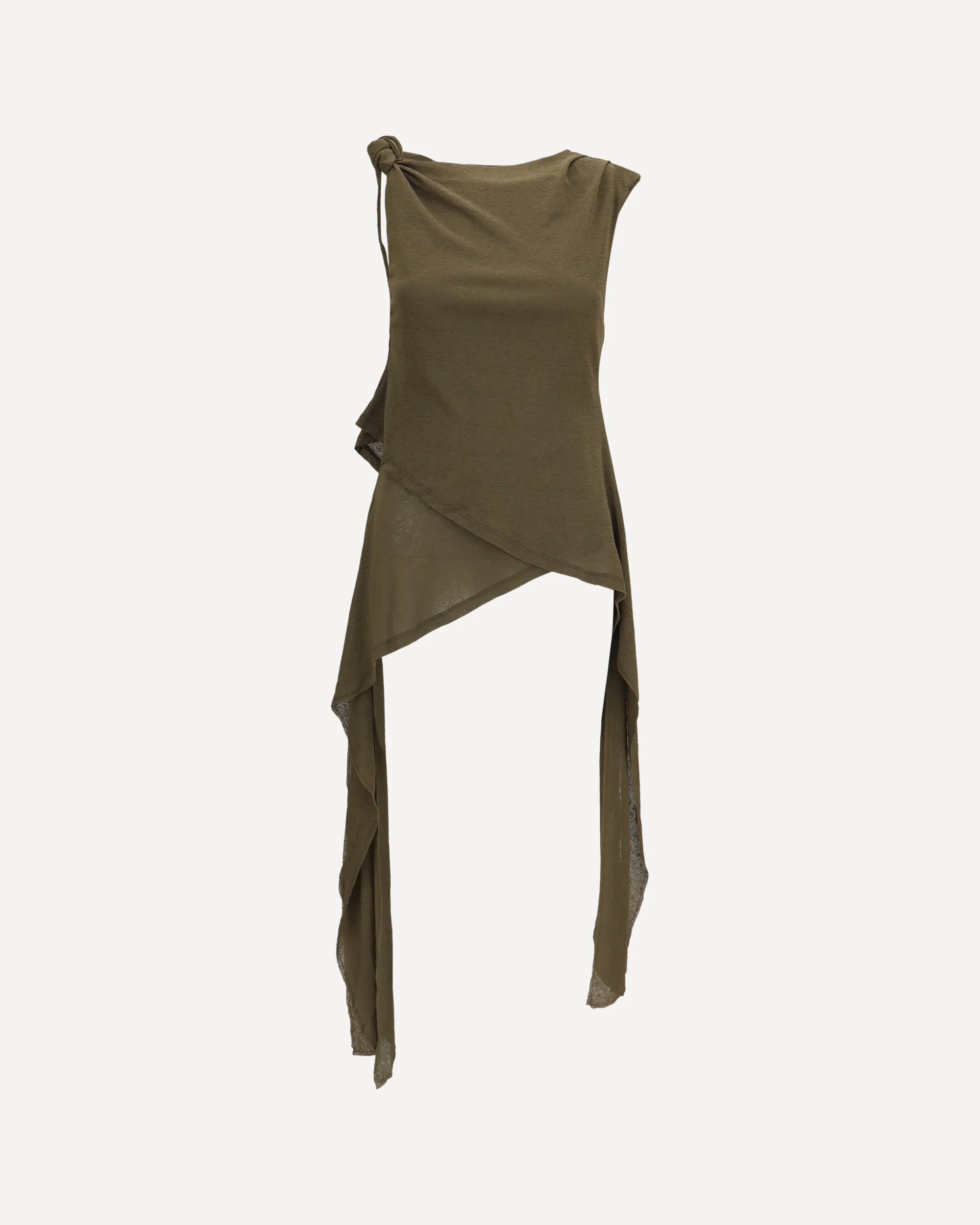 Asymmetrical knot Top - GREEN | Cheap Luxury Handbags Store,