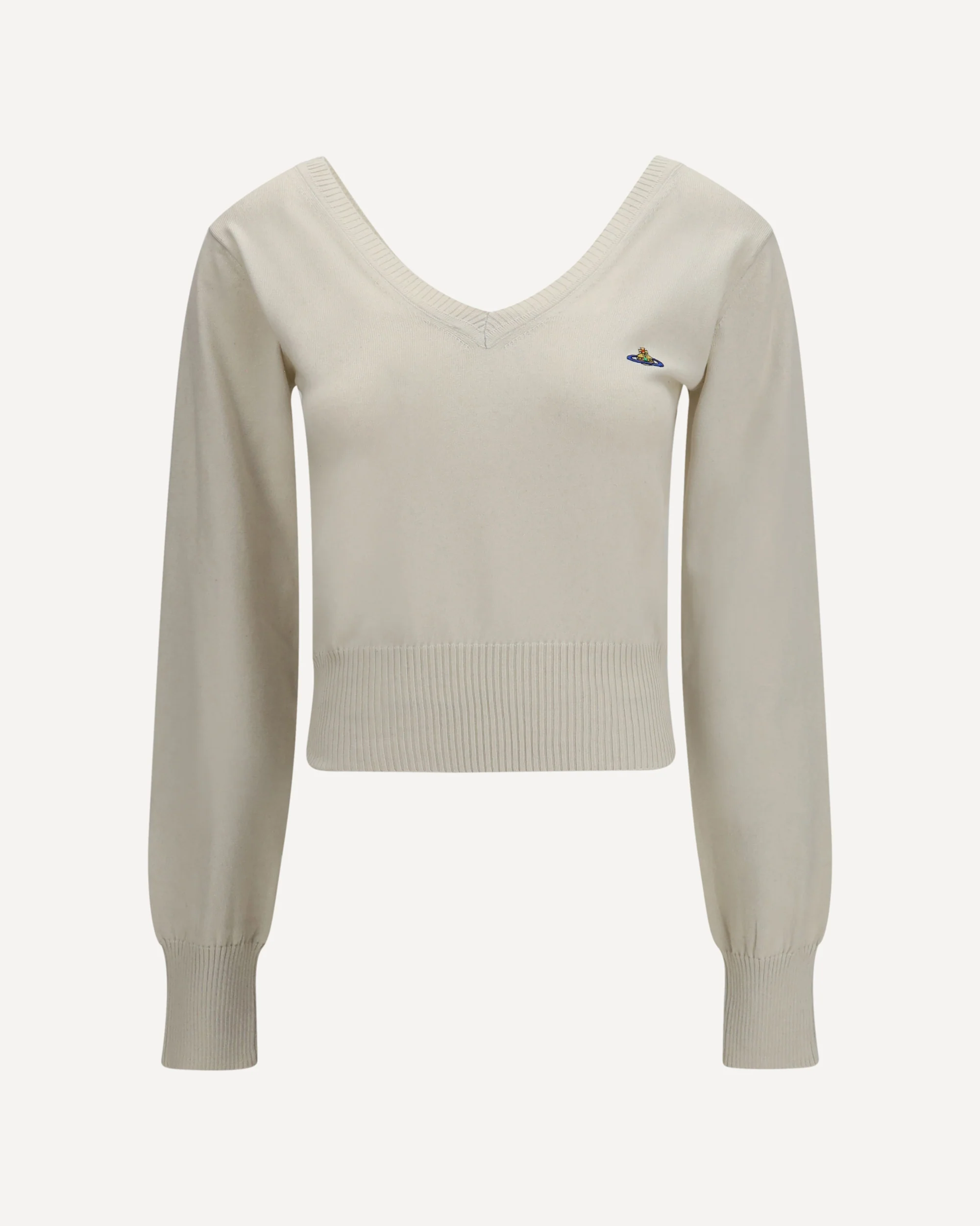 Beatrice V-neck Sweater - WHITE | Cheap Luxury Handbags Store,