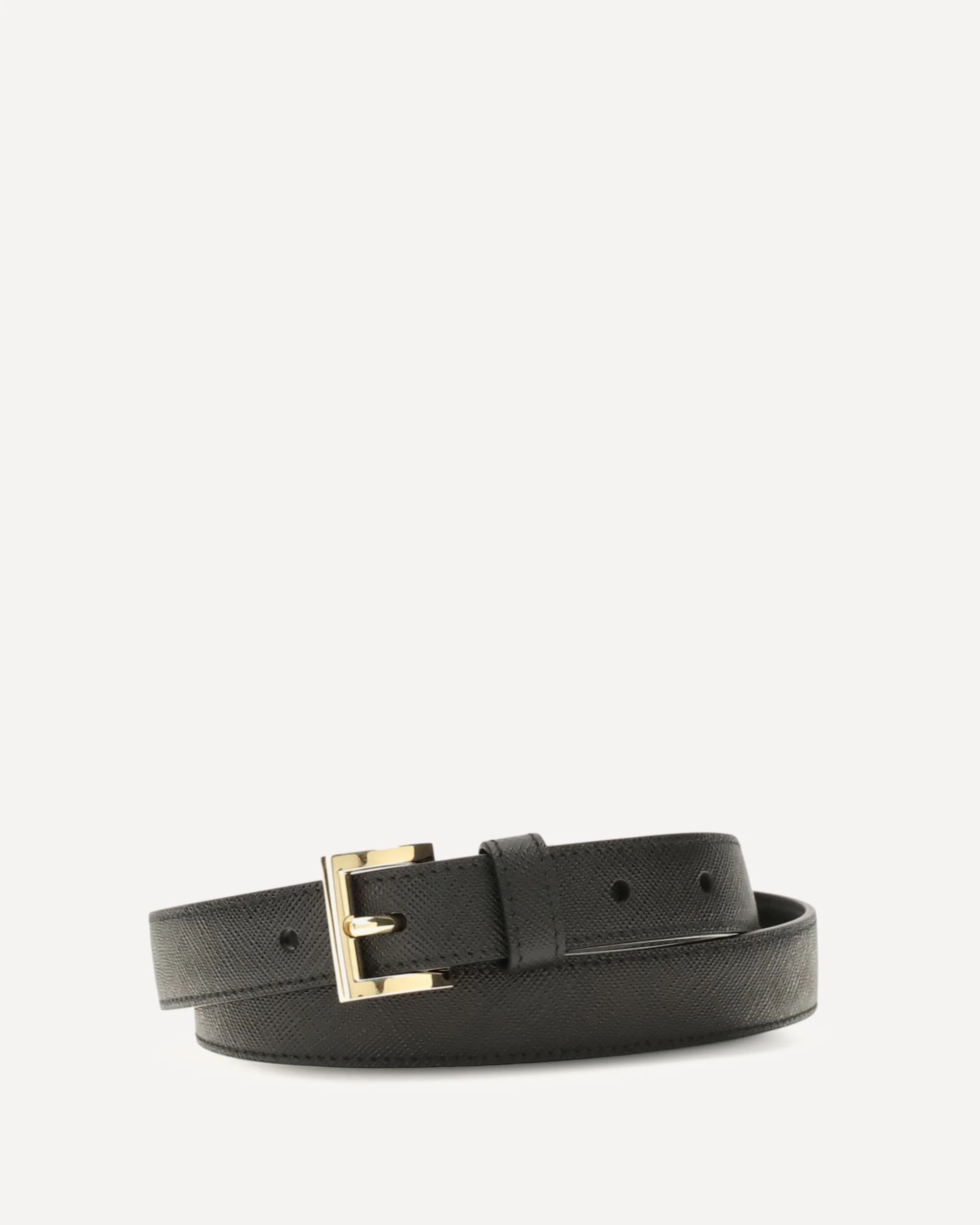 Saffiano leather Belt - BLACK | Cheap Luxury Handbags Store,