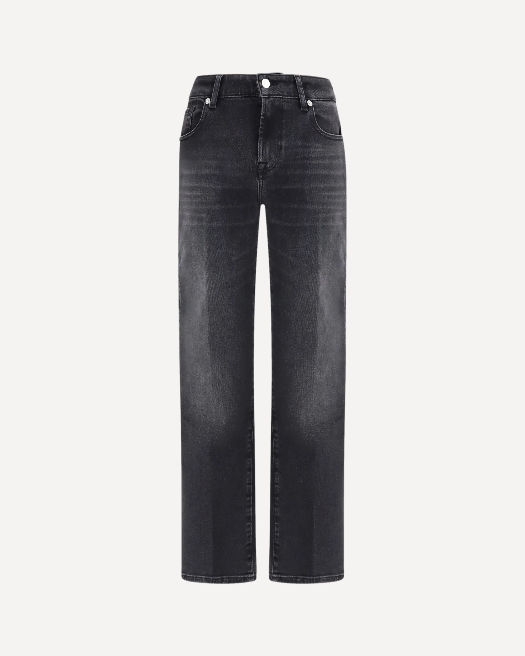 Calie Straight Ankle Jeans - BLACK | Cheap Luxury Handbags Store,
