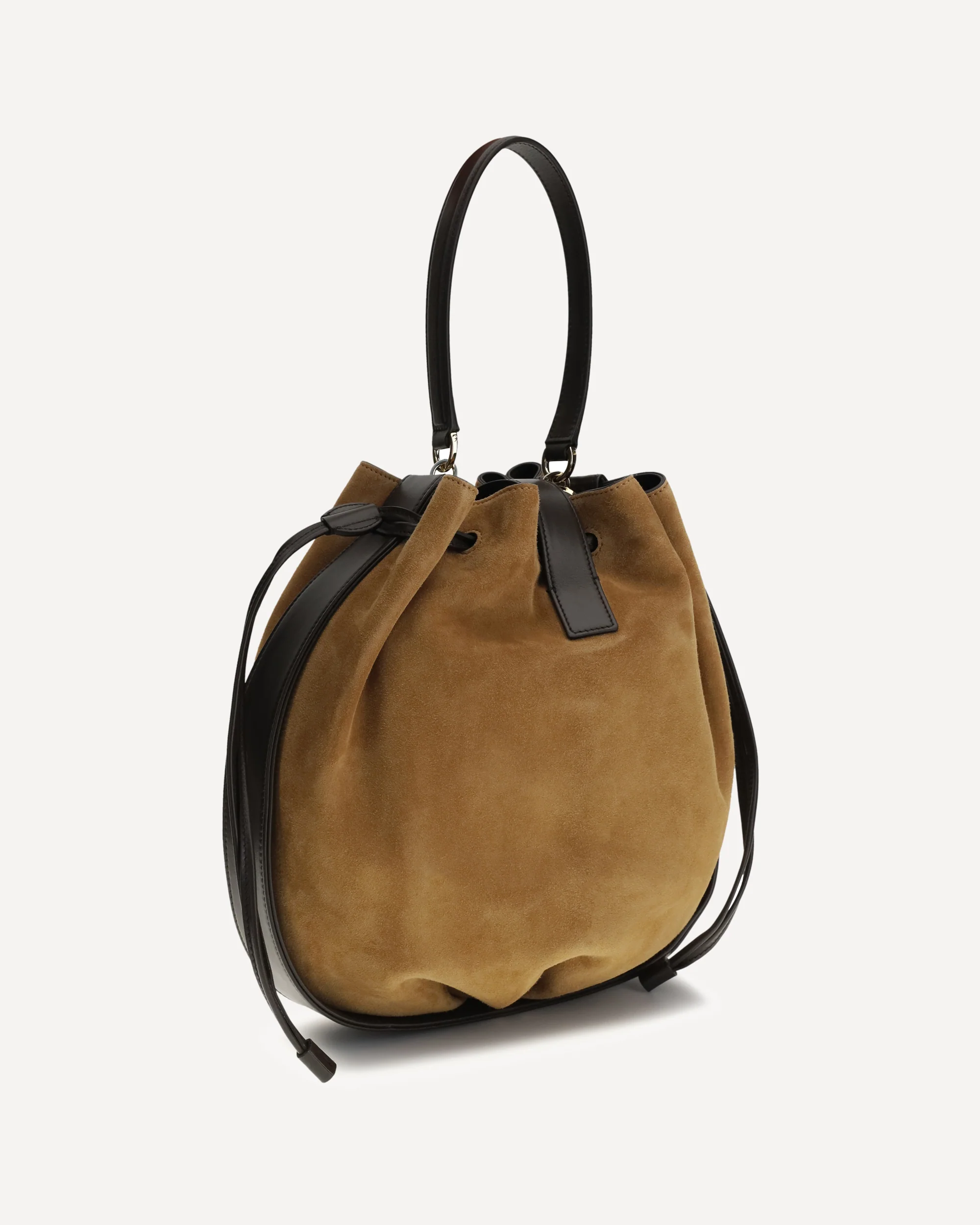 Hug Buckle Bucket Bag - BROWN | Cheap Luxury Handbags Store,