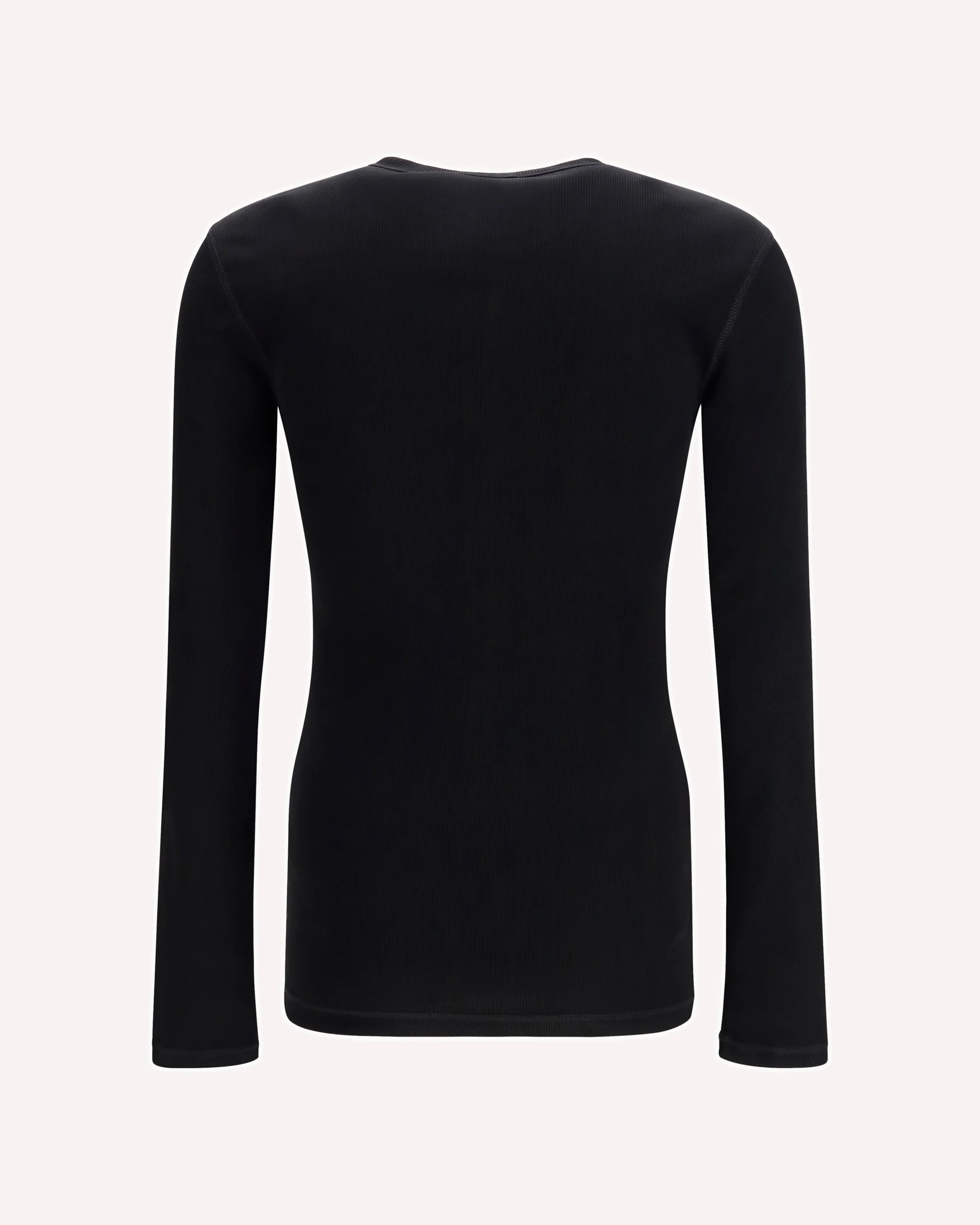 Ribbed cotton henley T-shirt - BLACK | Cheap Luxury Handbags Store,