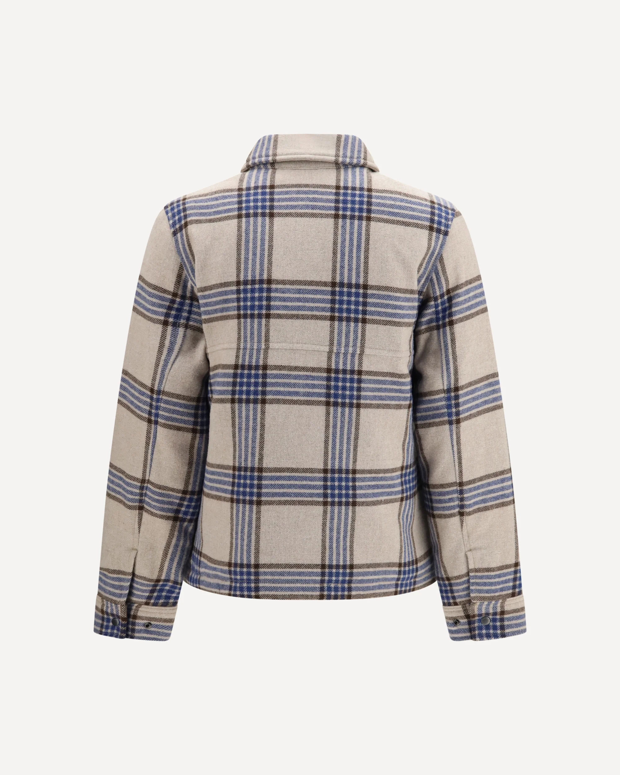 Alaskan checked wool blend Overshirt - BEIGE | Cheap Luxury Handbags Store,