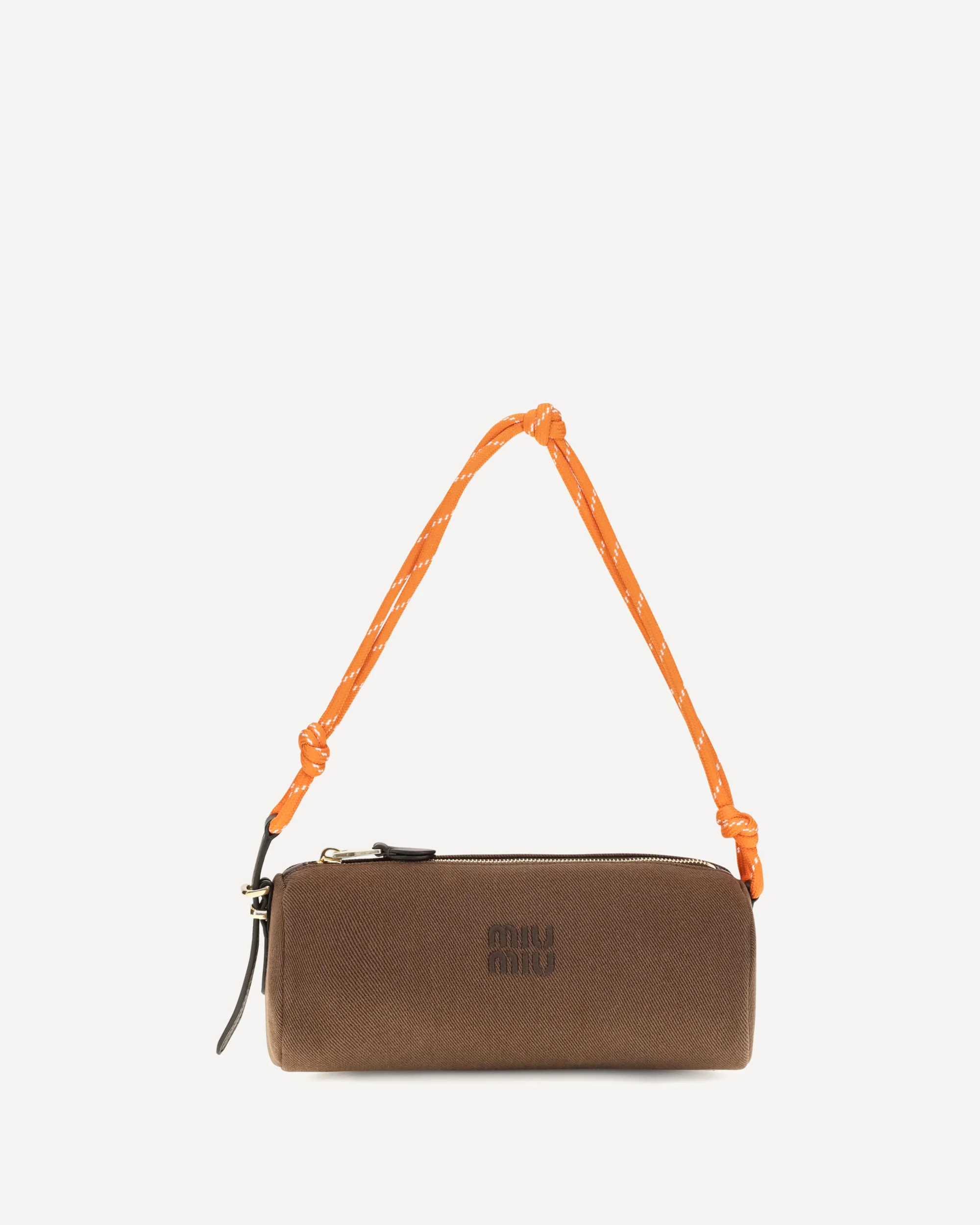 Embroidered logo Shoulder Bag - BROWN | Cheap Luxury Handbags Store,