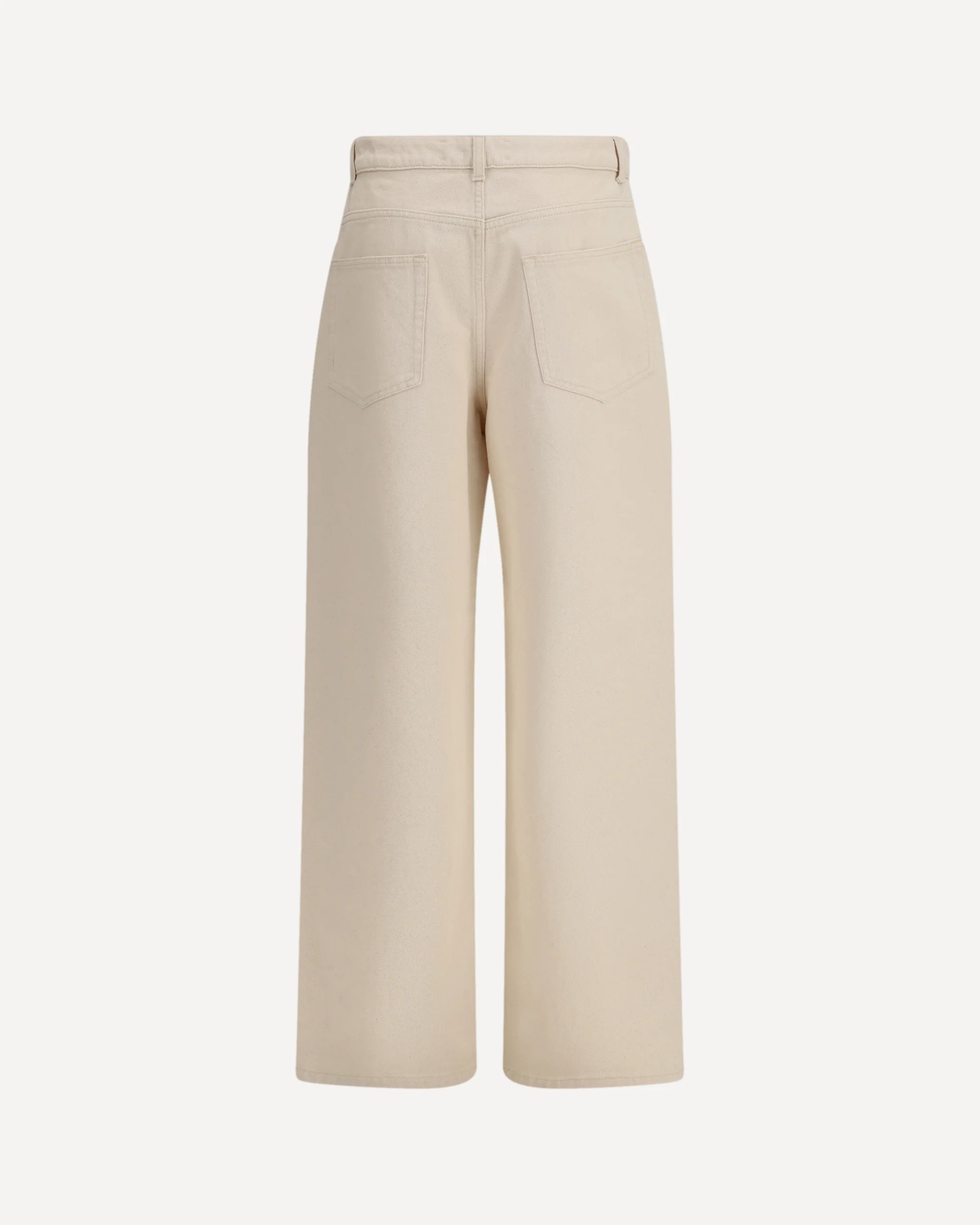 Wide-leg cotton Jeans - CREAM | Cheap Luxury Handbags Store,