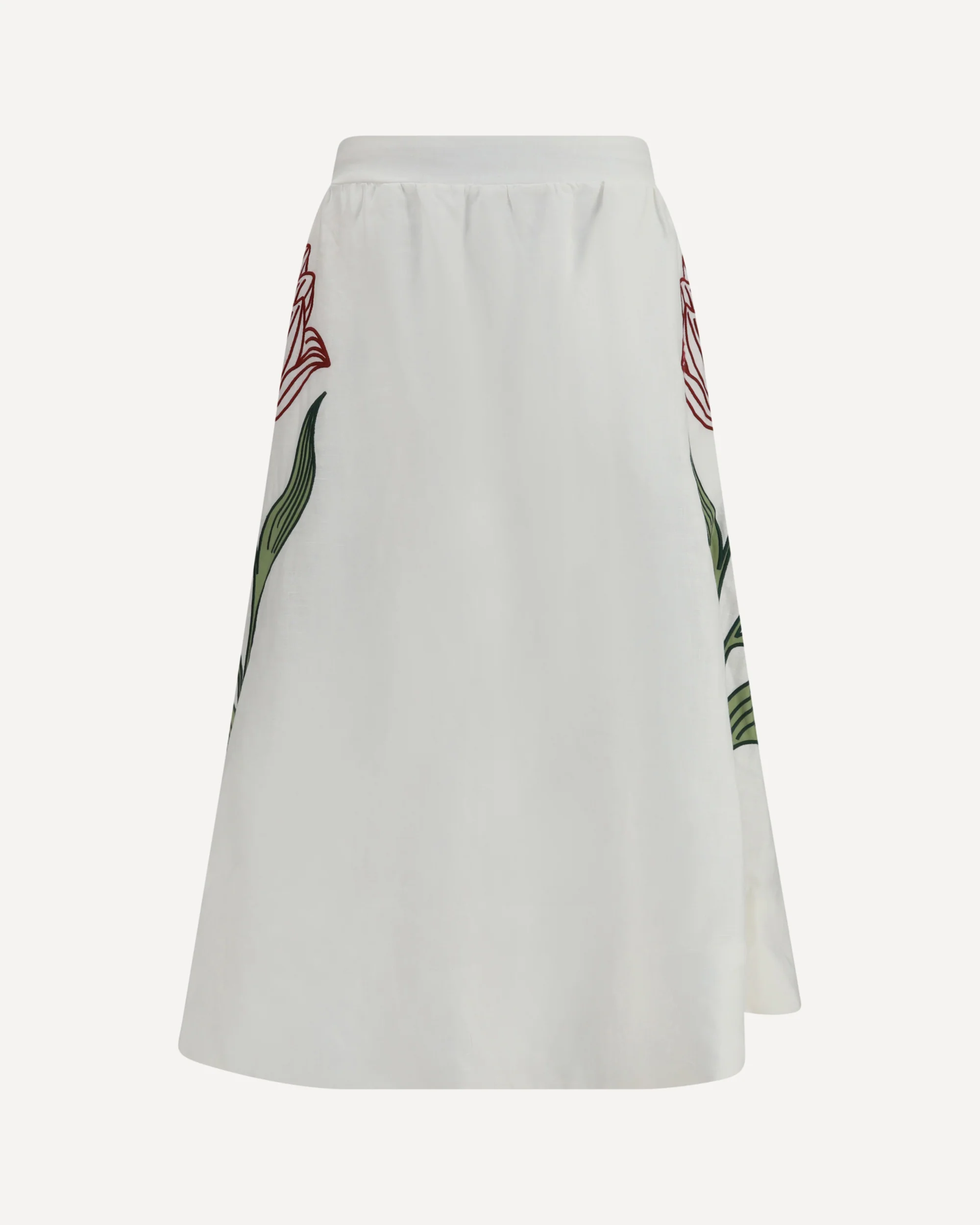 Floral embroidered Skirt - WHITE | Cheap Luxury Handbags Store,