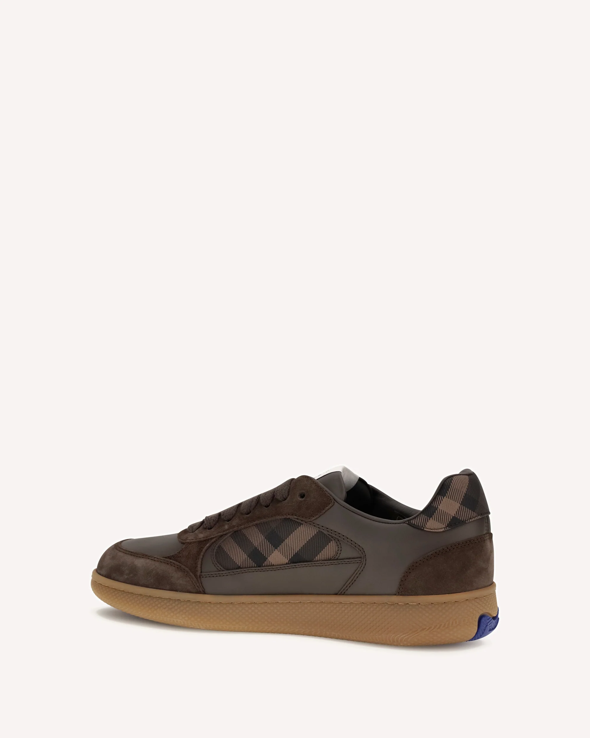 Terrace Check leather and suede Sneakers - BROWN | Cheap Luxury Handbags Store,
