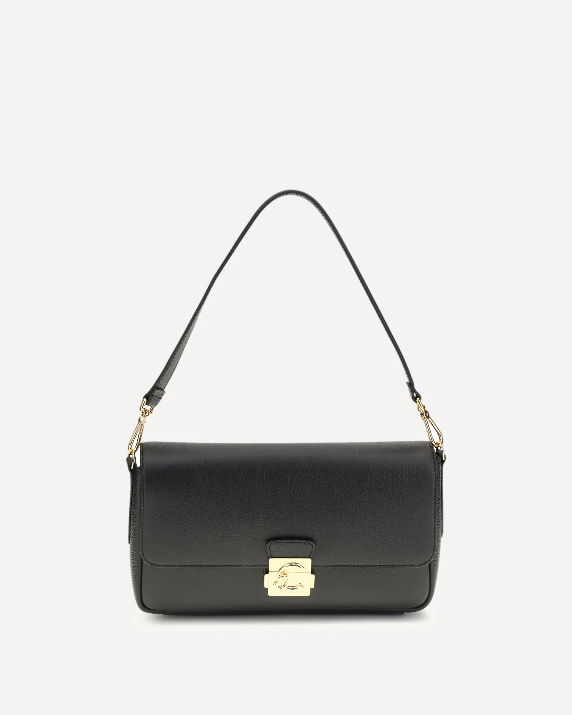 C-Me Lock medium Shoulder Bag - BLACK | Cheap Luxury Handbags Store,