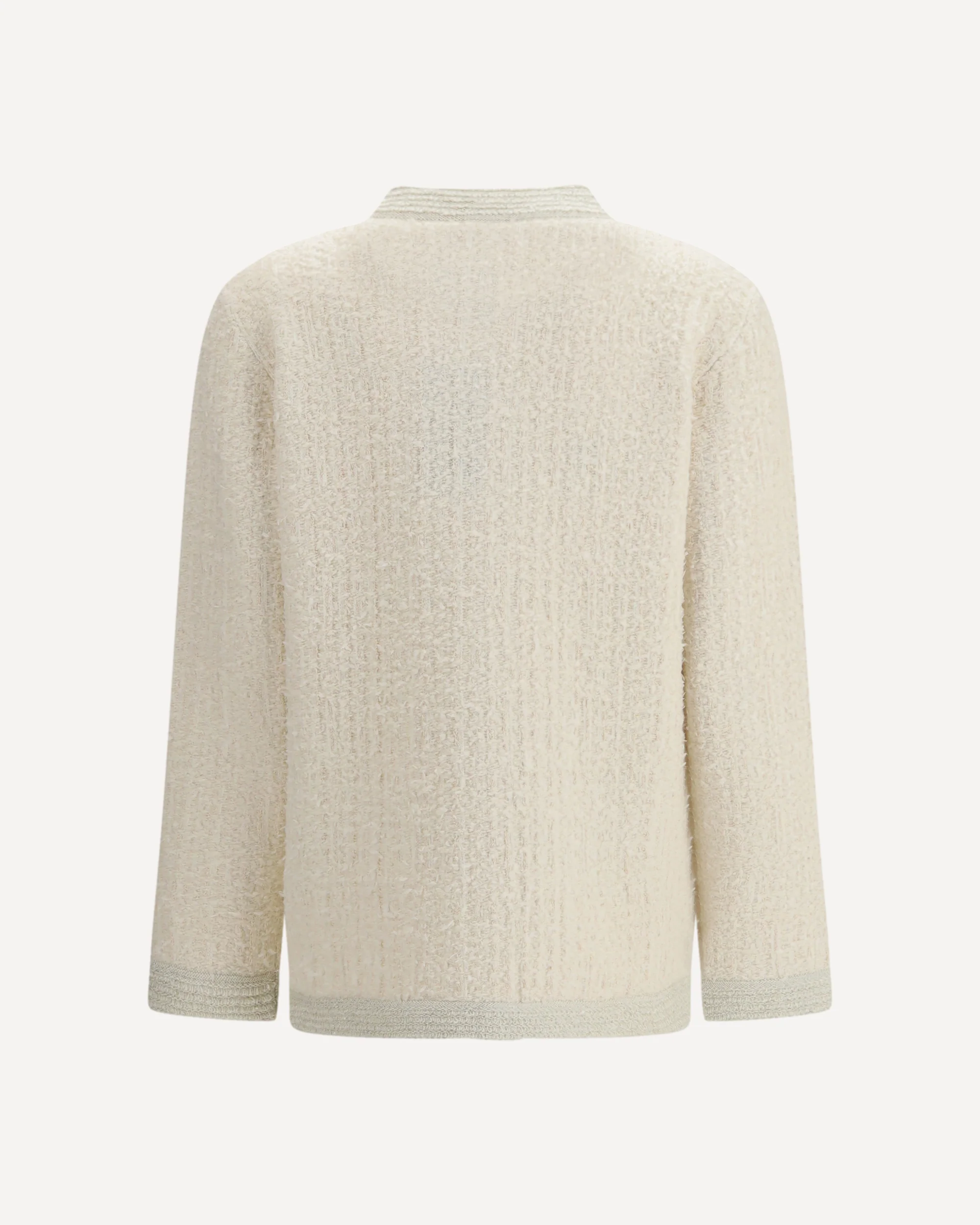 Bouclé lamé wool Cardigan - CREAM | Cheap Luxury Handbags Store,