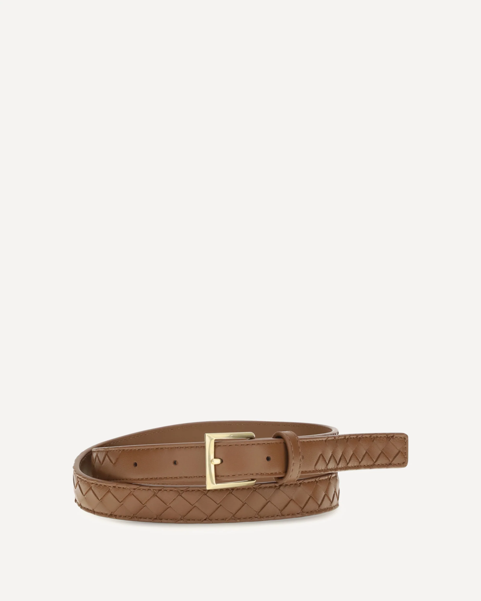 Intrecciato Belt - BROWN | Cheap Luxury Handbags Store,